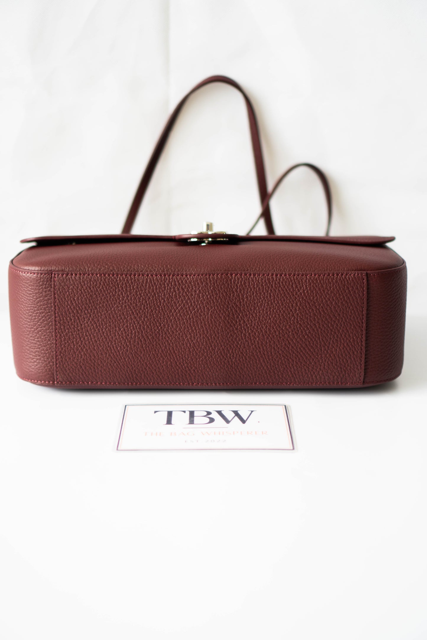 Maxi "Souplissimo" Flap Bag – Burgundy Caviar with Silver Hardware