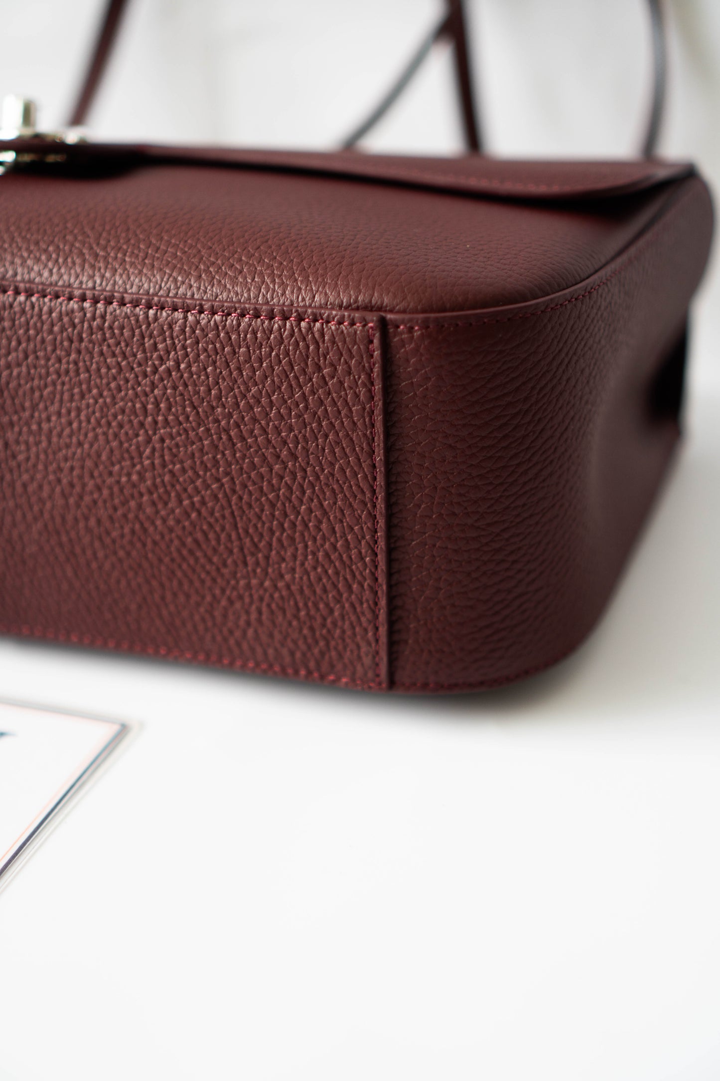 Maxi "Souplissimo" Flap Bag – Burgundy Caviar with Silver Hardware