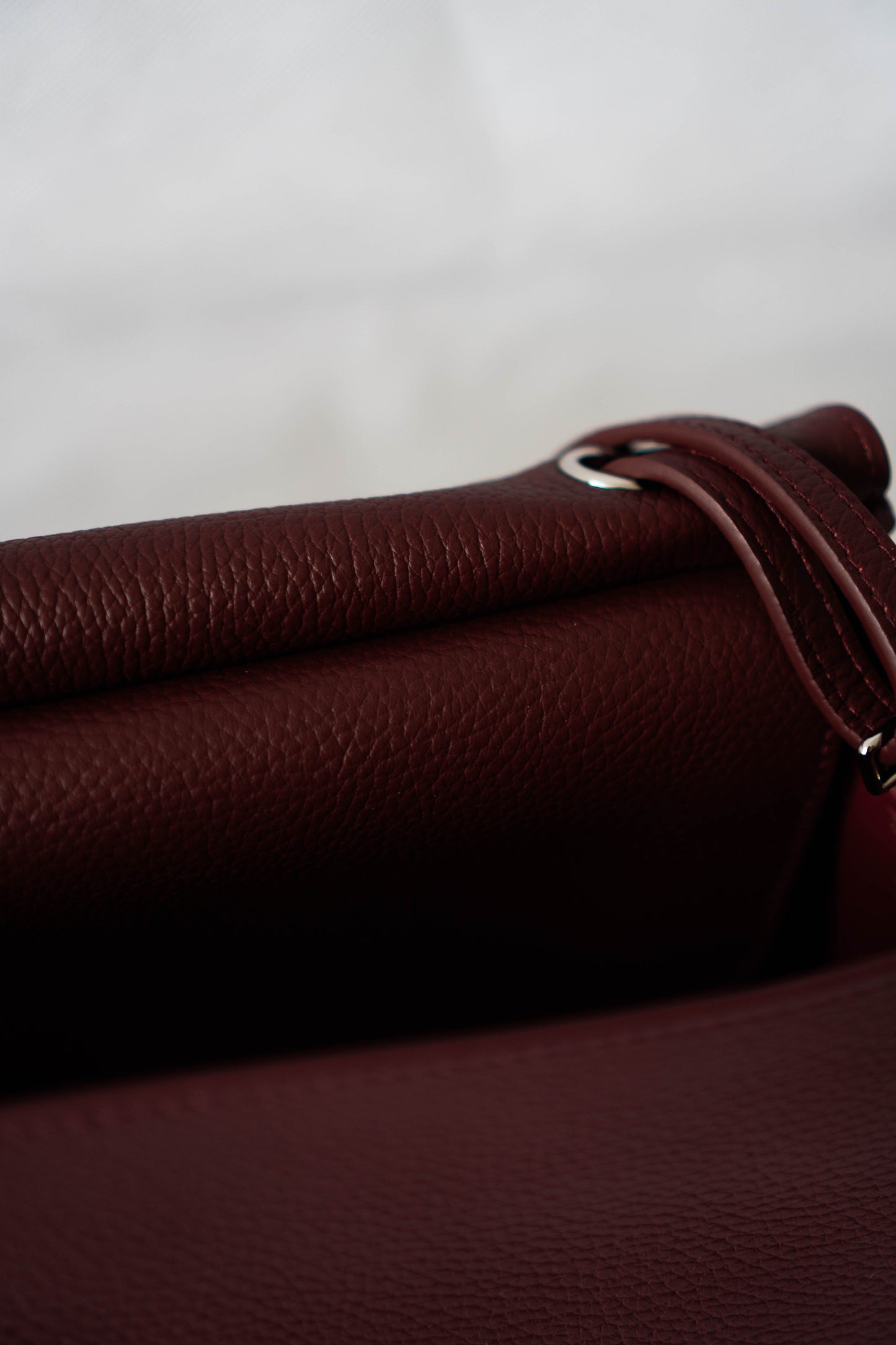 Maxi "Souplissimo" Flap Bag – Burgundy Caviar with Silver Hardware