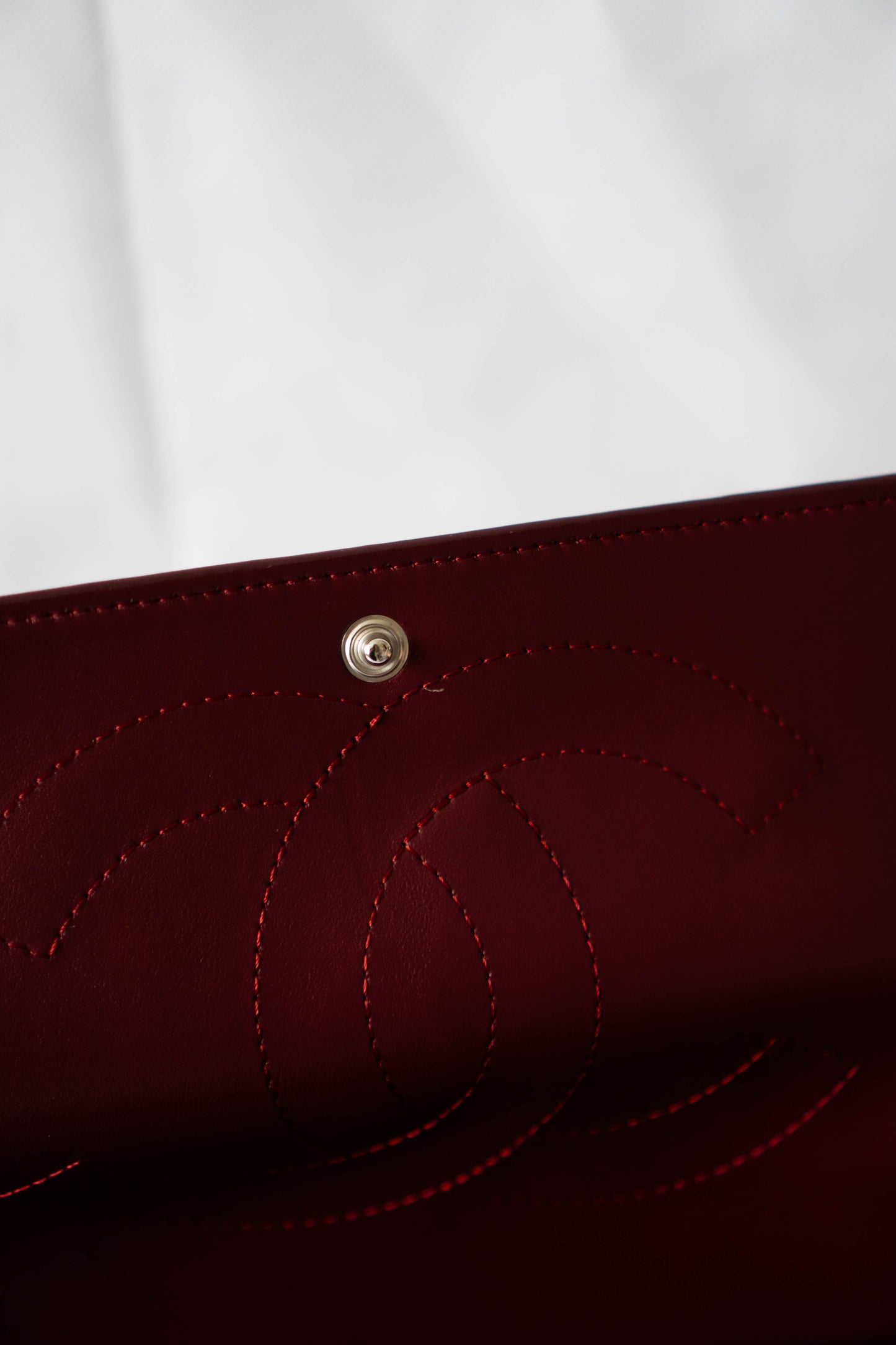 Maxi "Souplissimo" Flap Bag – Burgundy Caviar with Silver Hardware