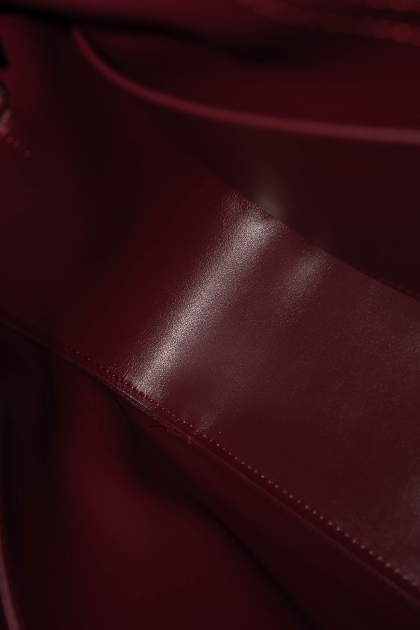 Maxi "Souplissimo" Flap Bag – Burgundy Caviar with Silver Hardware