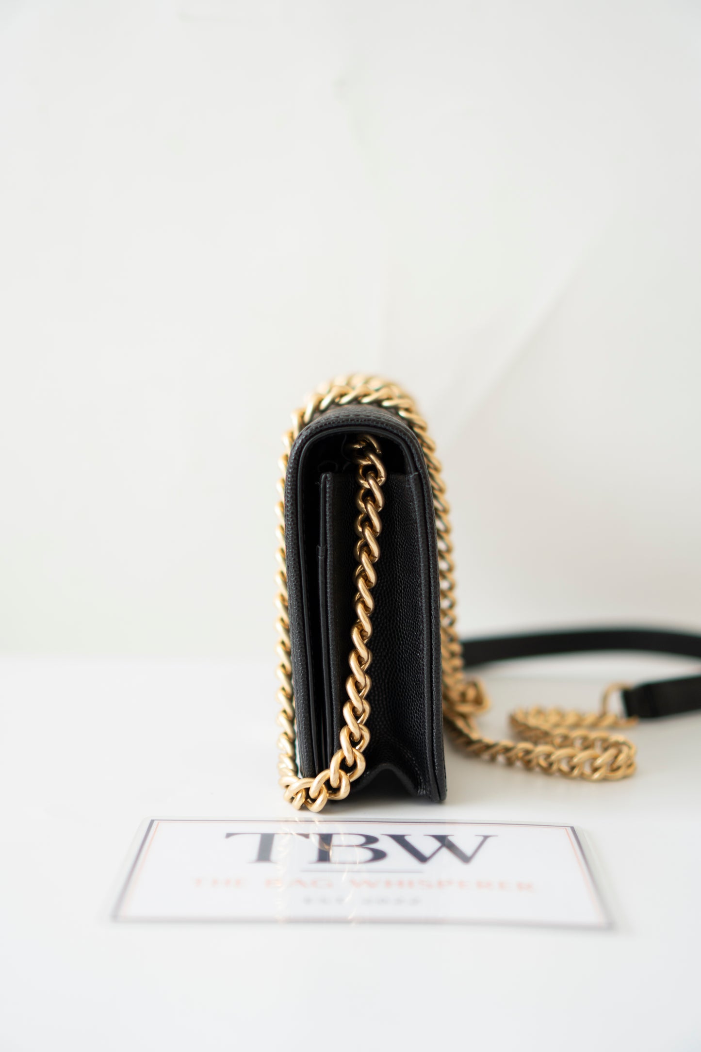 Le Boy WOC – Black Caviar with Gold Hardware