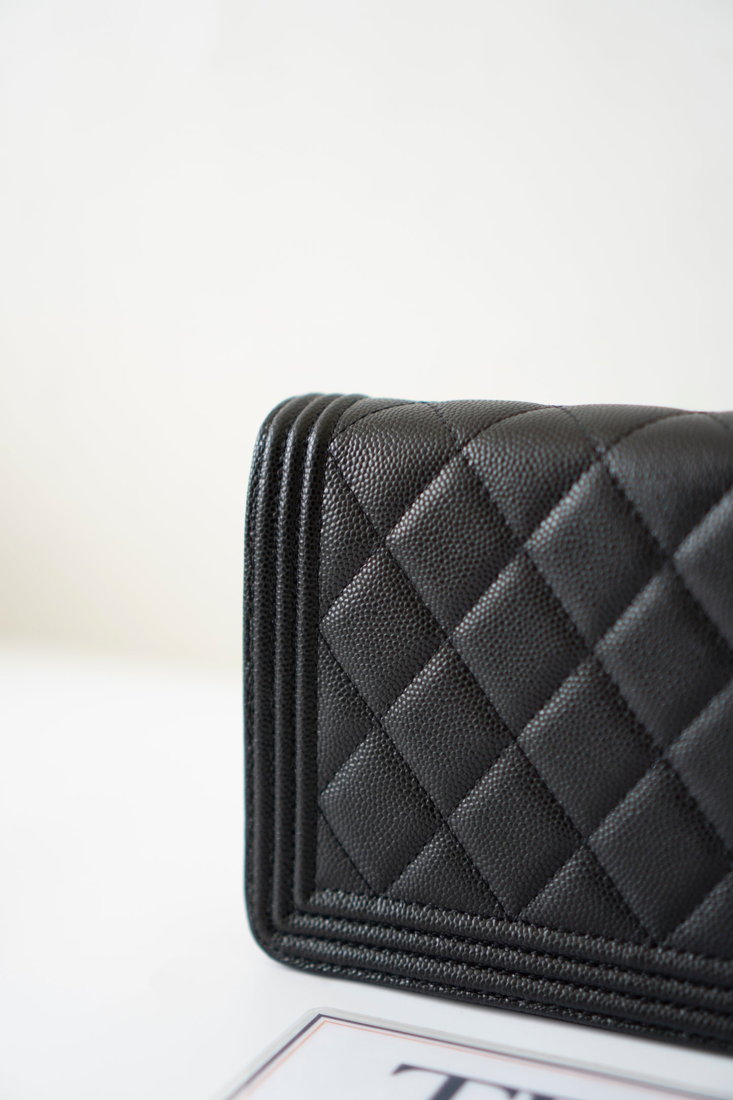 Le Boy WOC – Black Caviar with Gold Hardware
