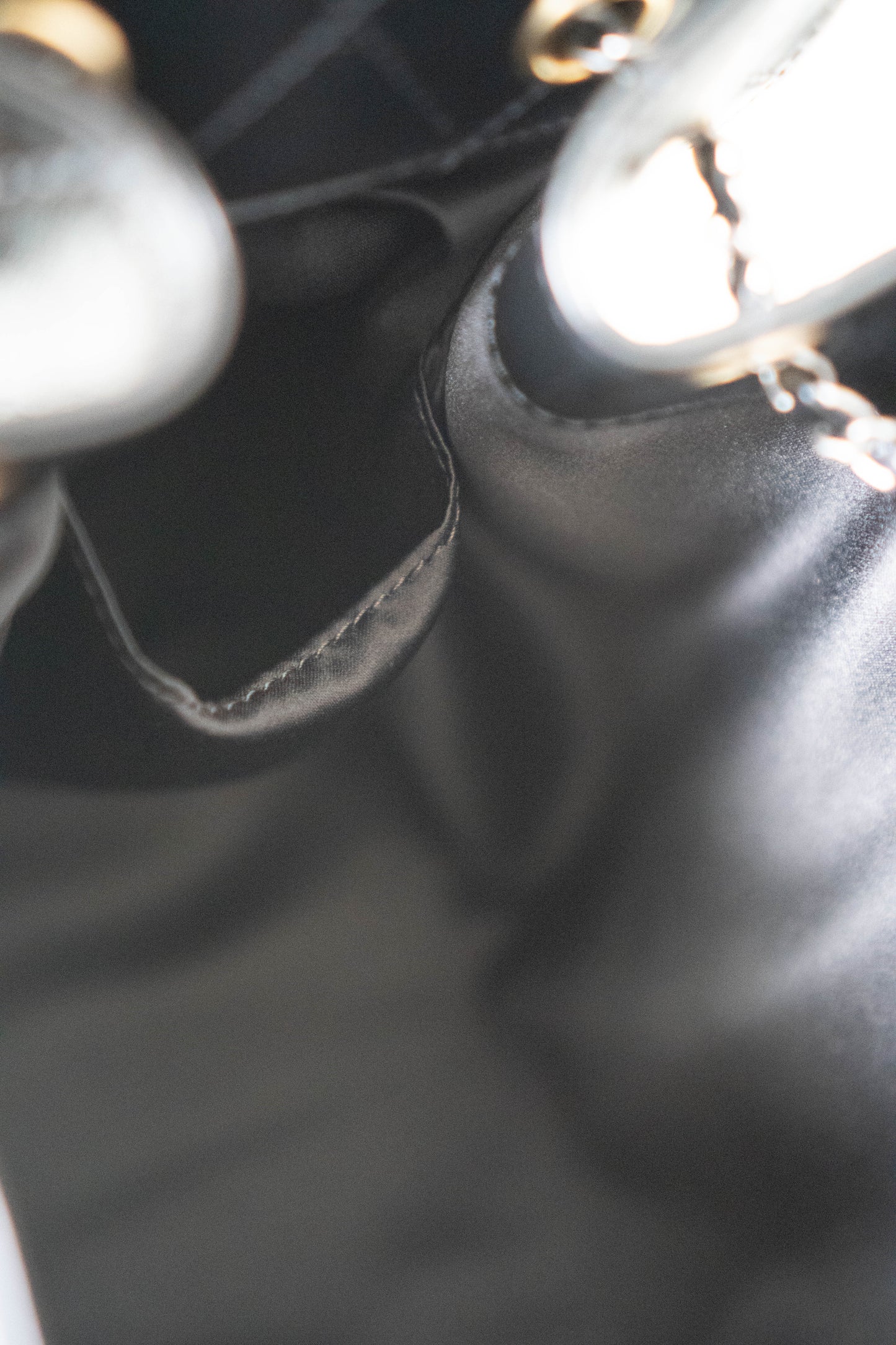 C25 Small Drawstring Bag – Shiny Lambskin with Gold Hardware