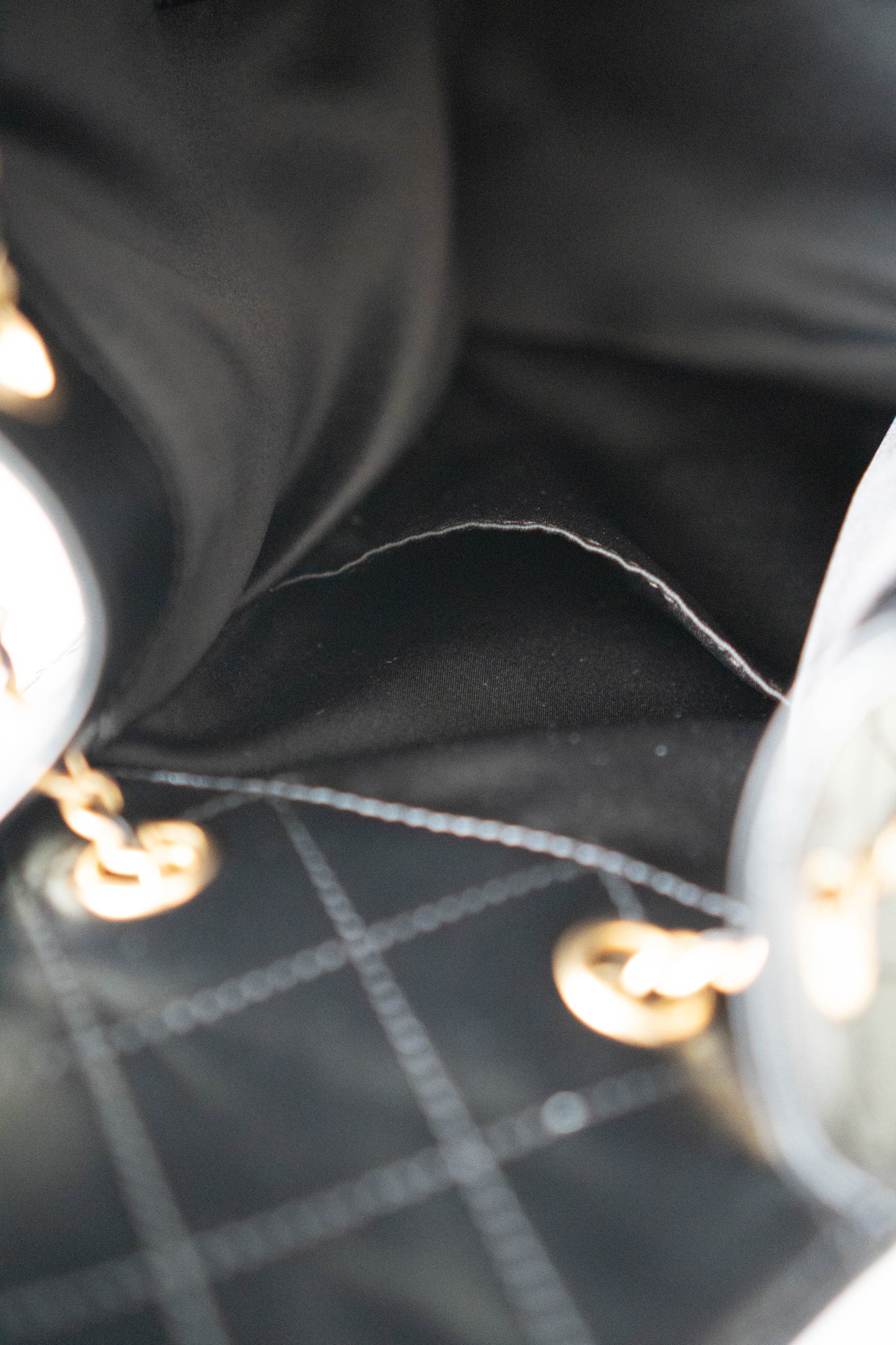 C25 Small Drawstring Bag – Shiny Lambskin with Gold Hardware
