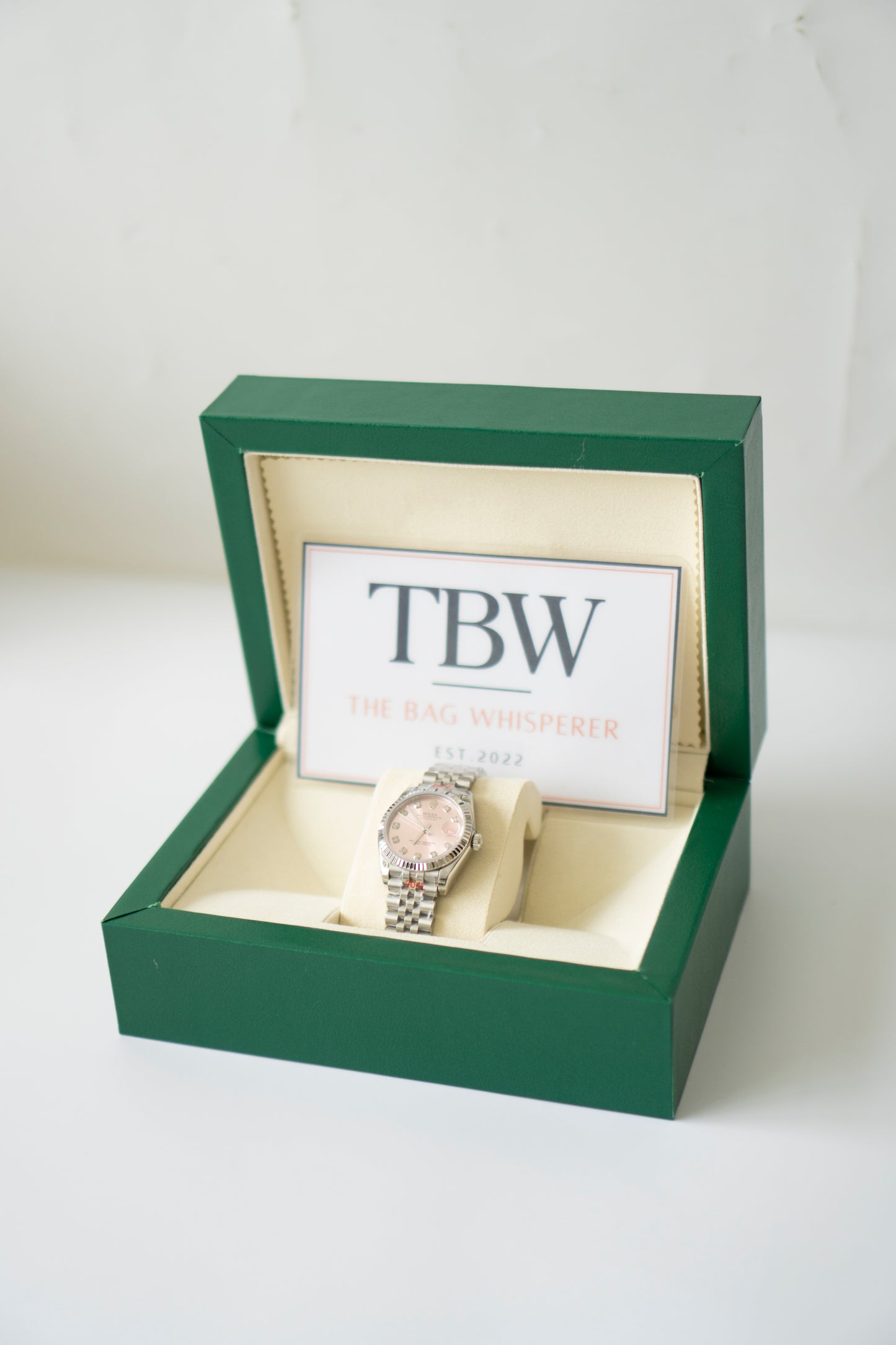 Lady Date just 31 – Pink Dial with Diamond Markers