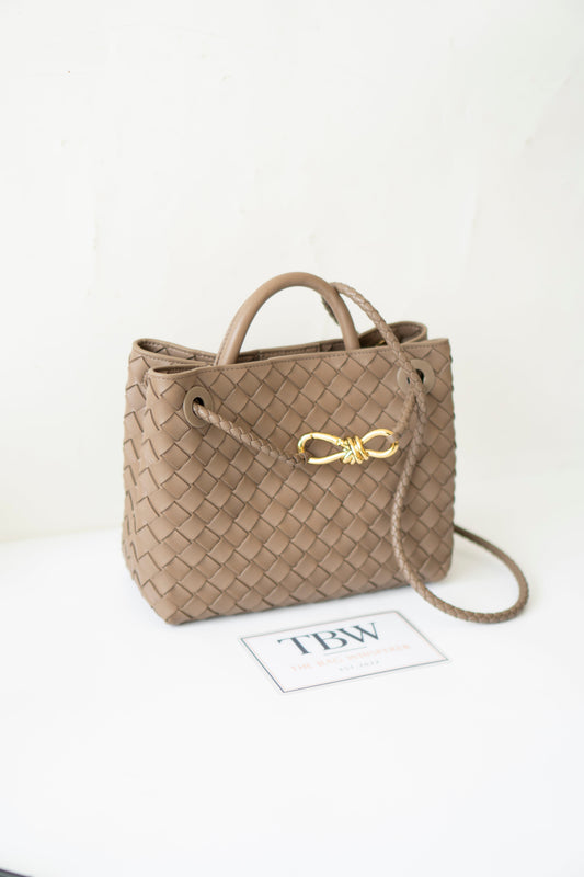 Small Andiamo – Taupe with Gold Hardware