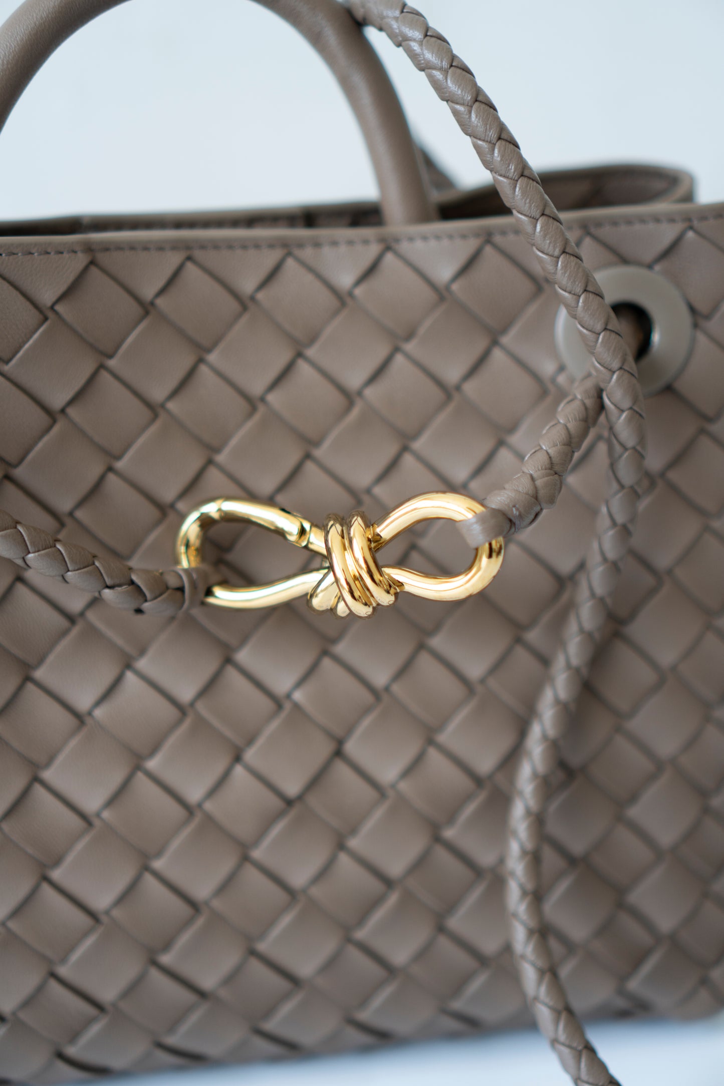 Small Andiamo – Taupe with Gold Hardware