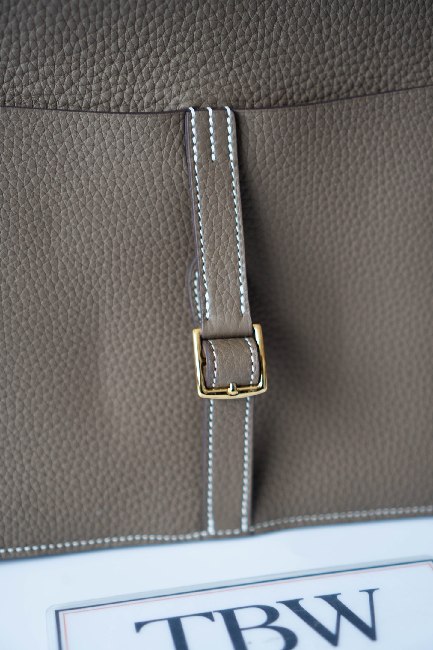 Halzan Top Handle Bag 25 – Etoupe Clemence with Palladium Hardware