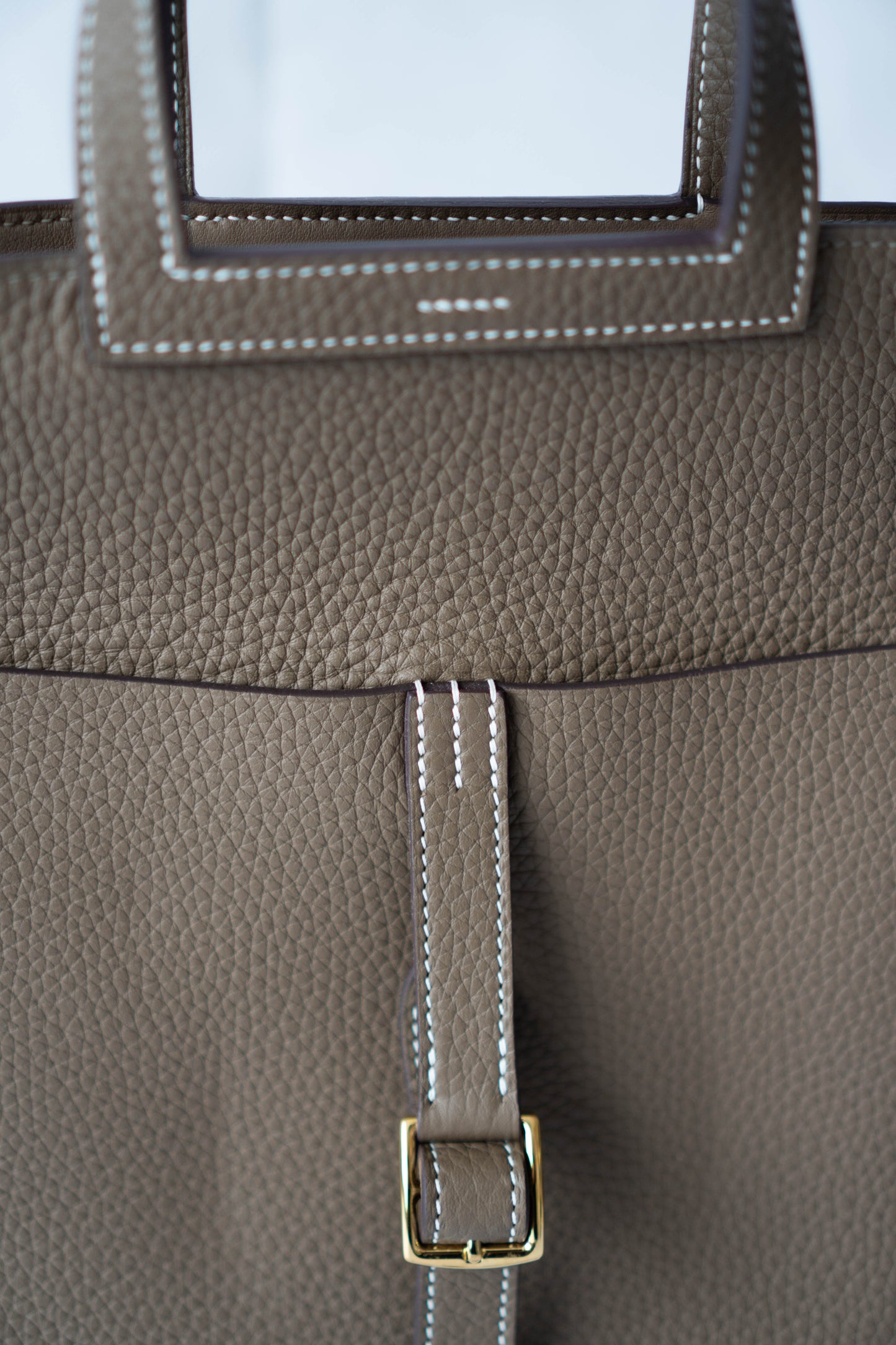 Halzan Top Handle Bag 25 – Etoupe Clemence with Palladium Hardware