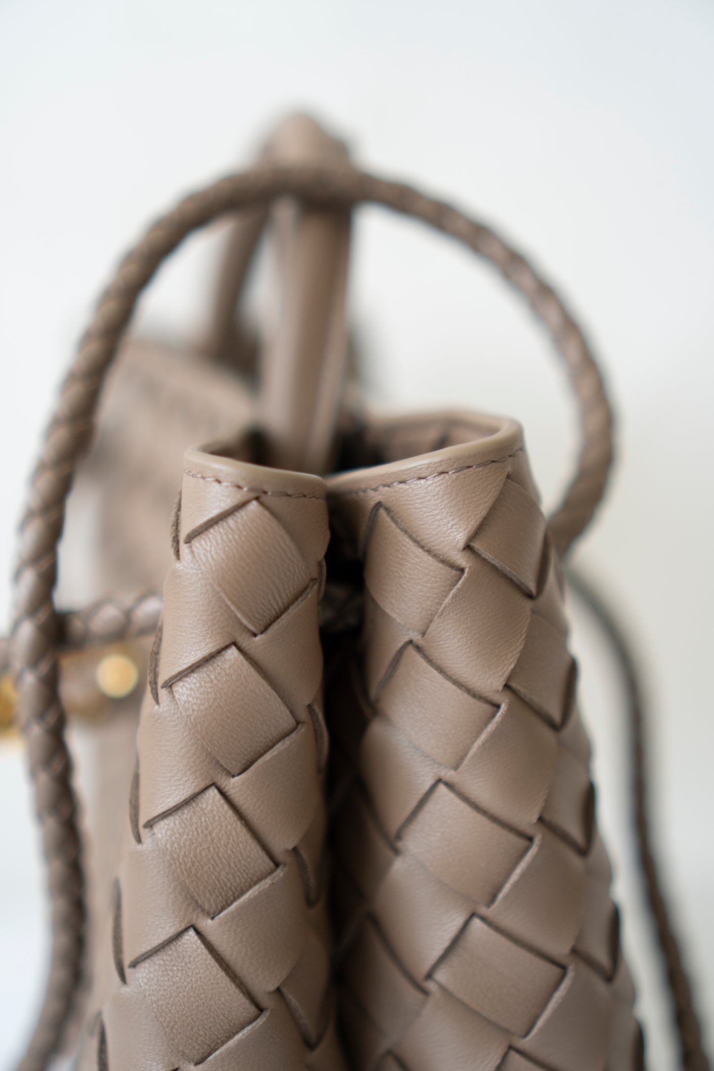 Small Andiamo – Taupe with Gold Hardware