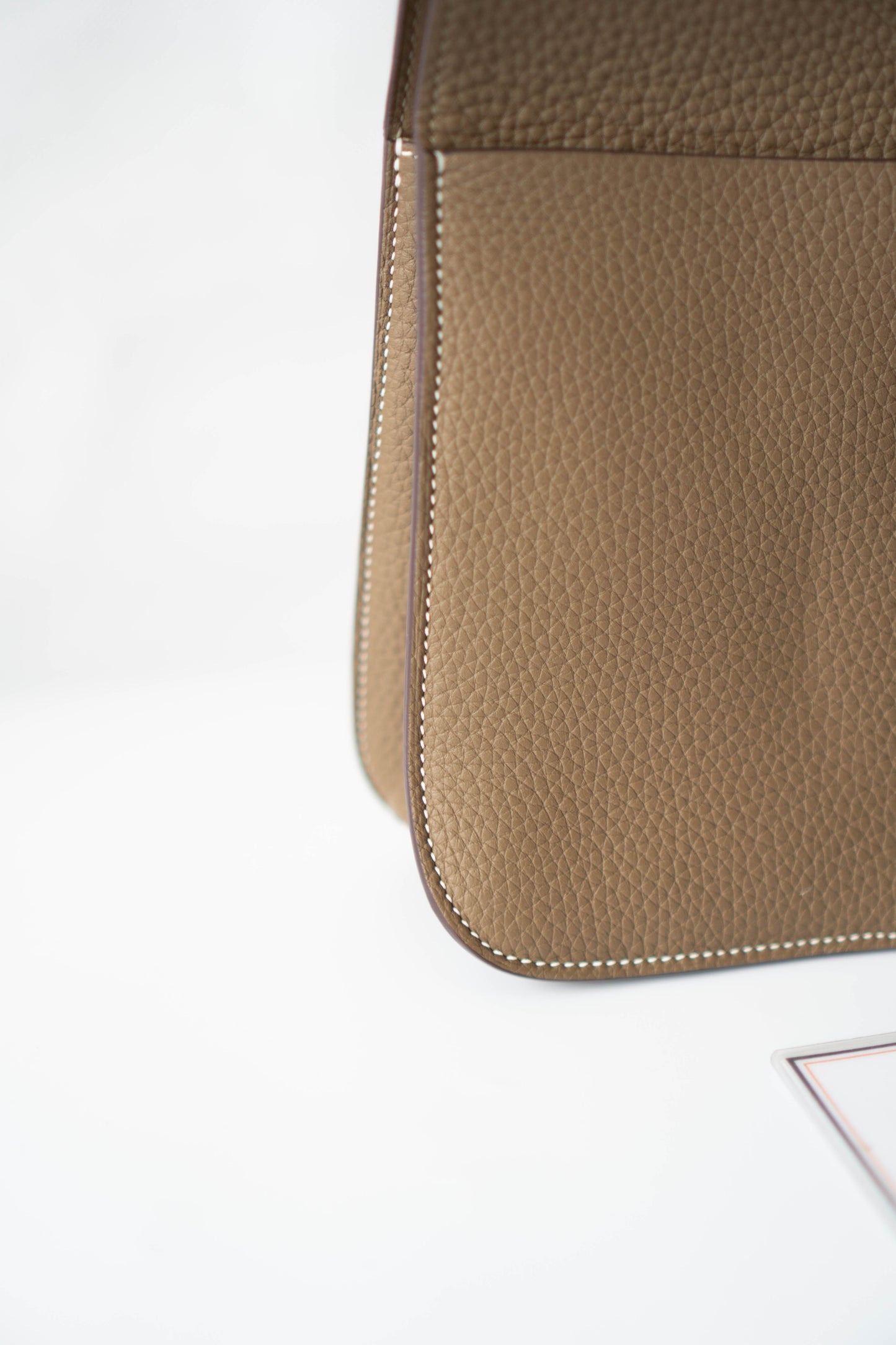 Halzan Top Handle Bag 25 – Etoupe Clemence with Palladium Hardware