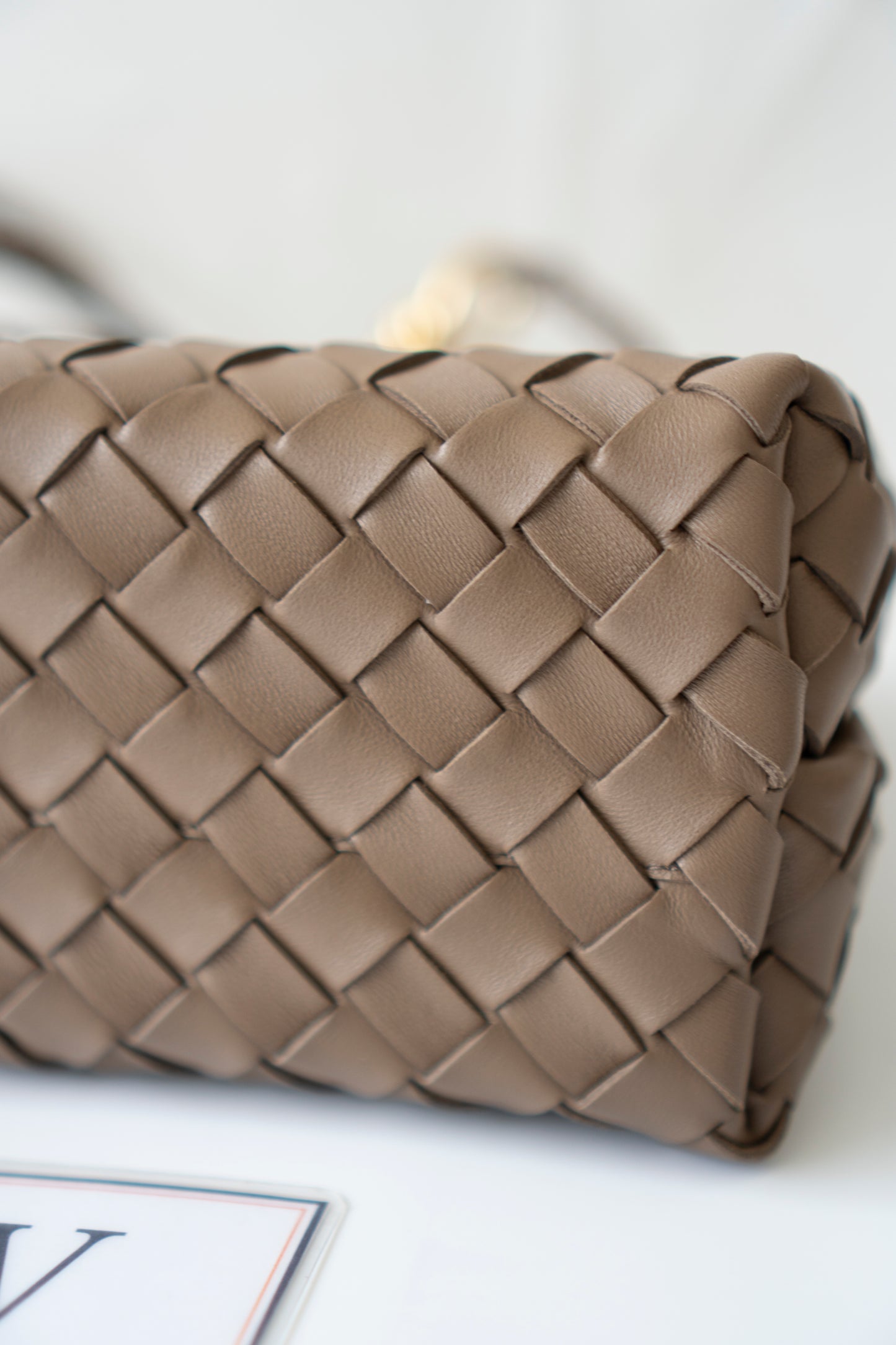 Small Andiamo – Taupe with Gold Hardware