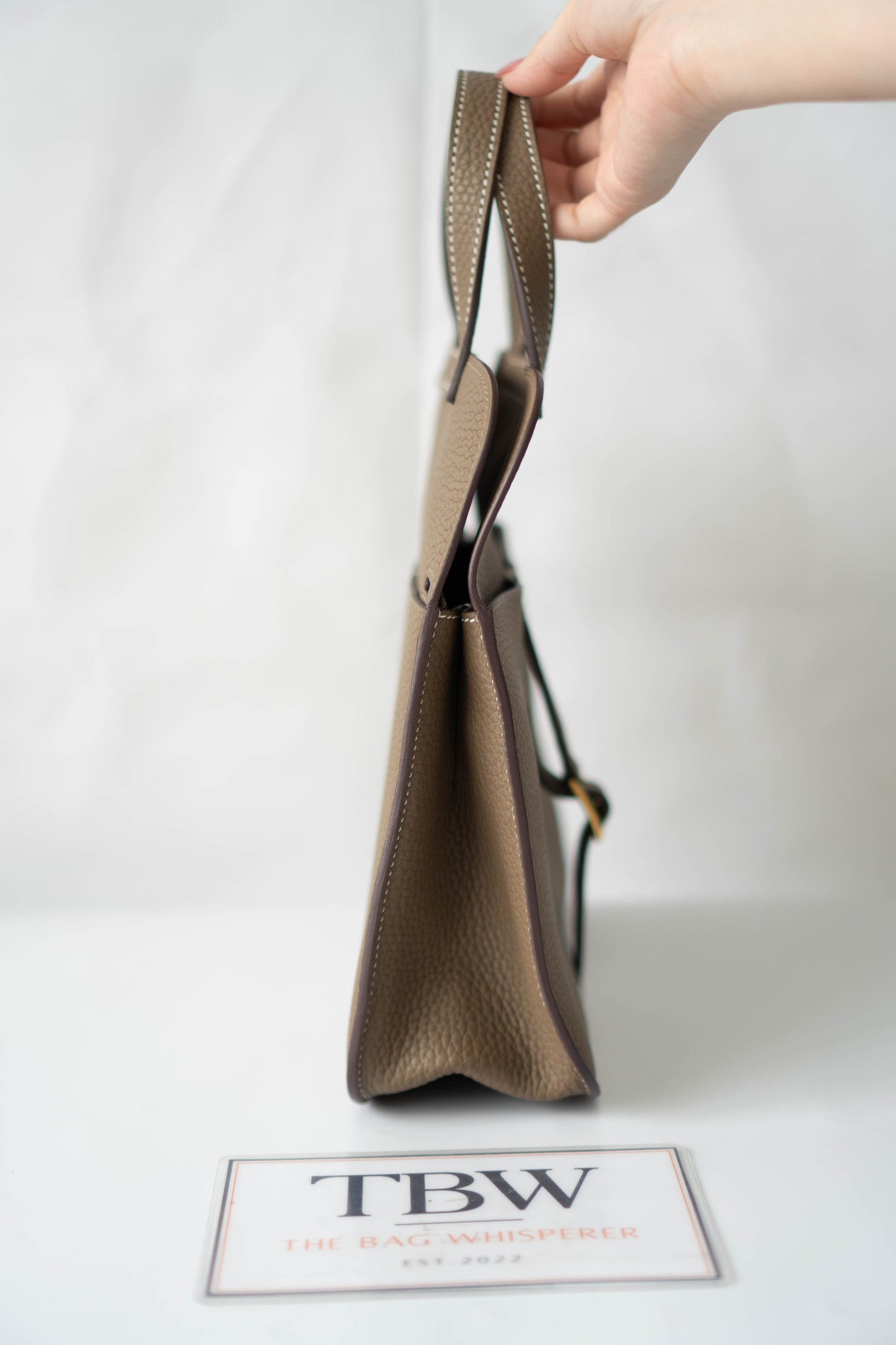 Halzan Top Handle Bag 25 – Etoupe Clemence with Palladium Hardware