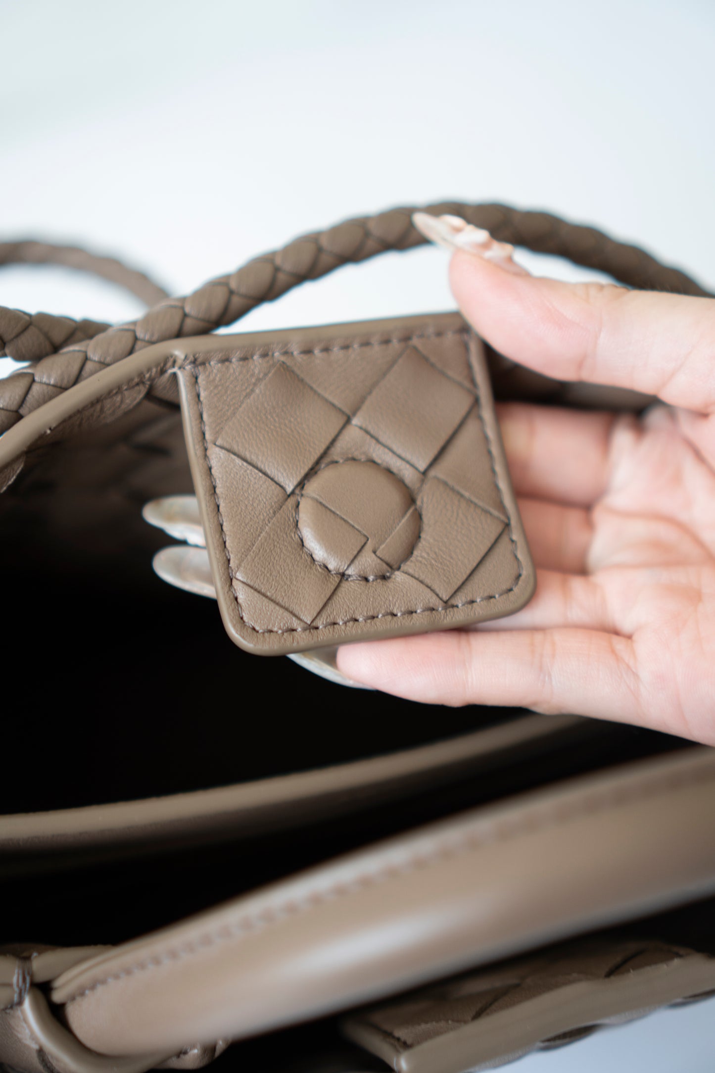 Small Andiamo – Taupe with Gold Hardware