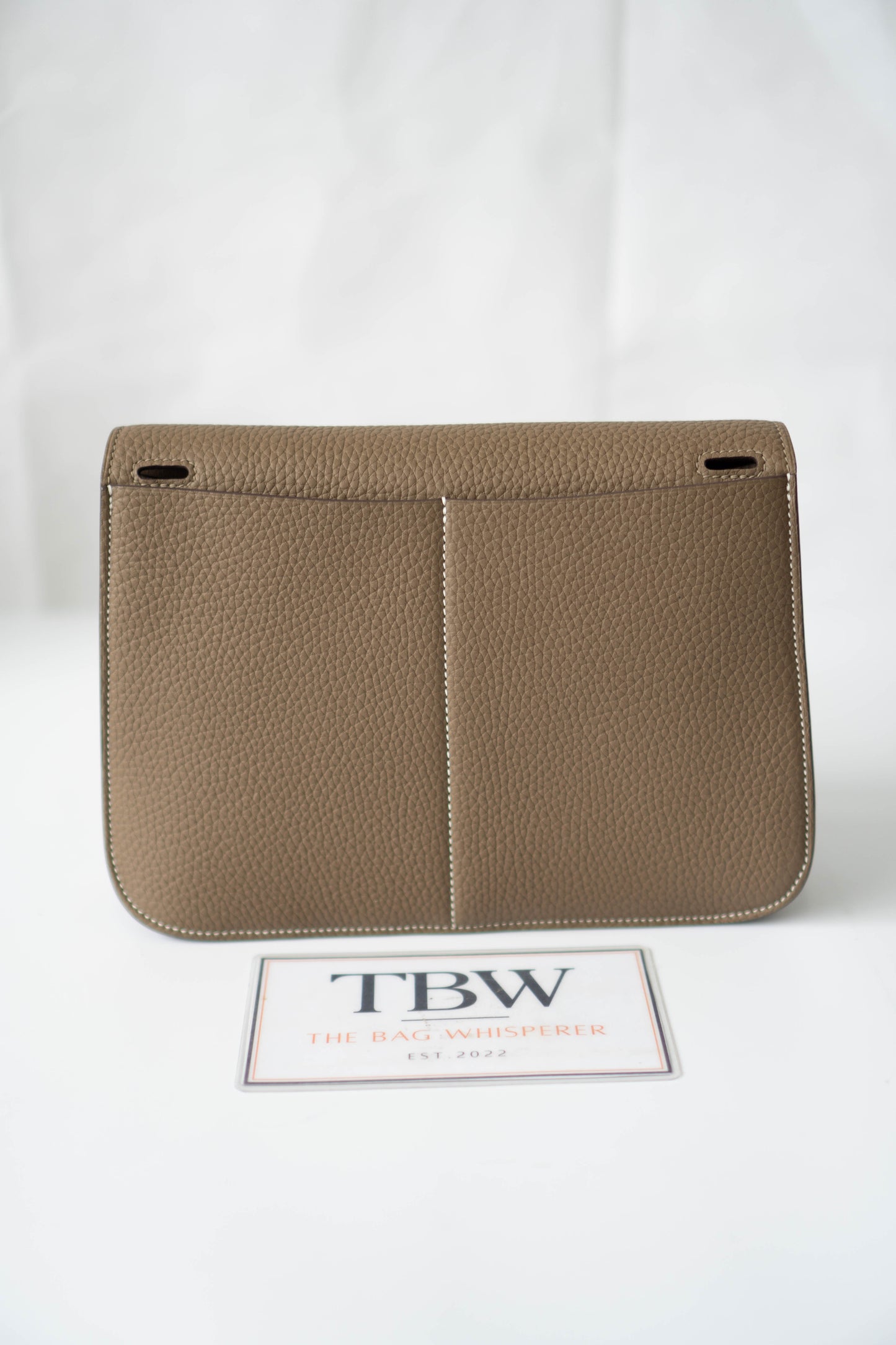 Halzan Top Handle Bag 25 – Etoupe Clemence with Palladium Hardware
