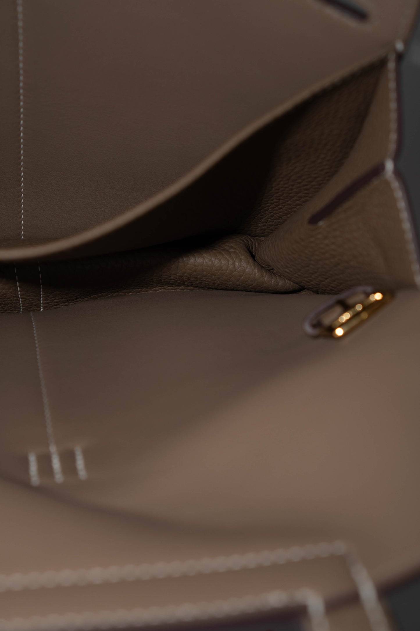 Halzan Top Handle Bag 25 – Etoupe Clemence with Palladium Hardware