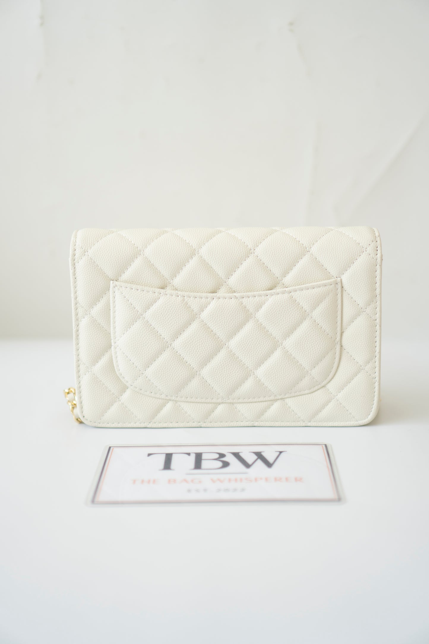 Classic WOC – White Caviar with Light Gold Hardware