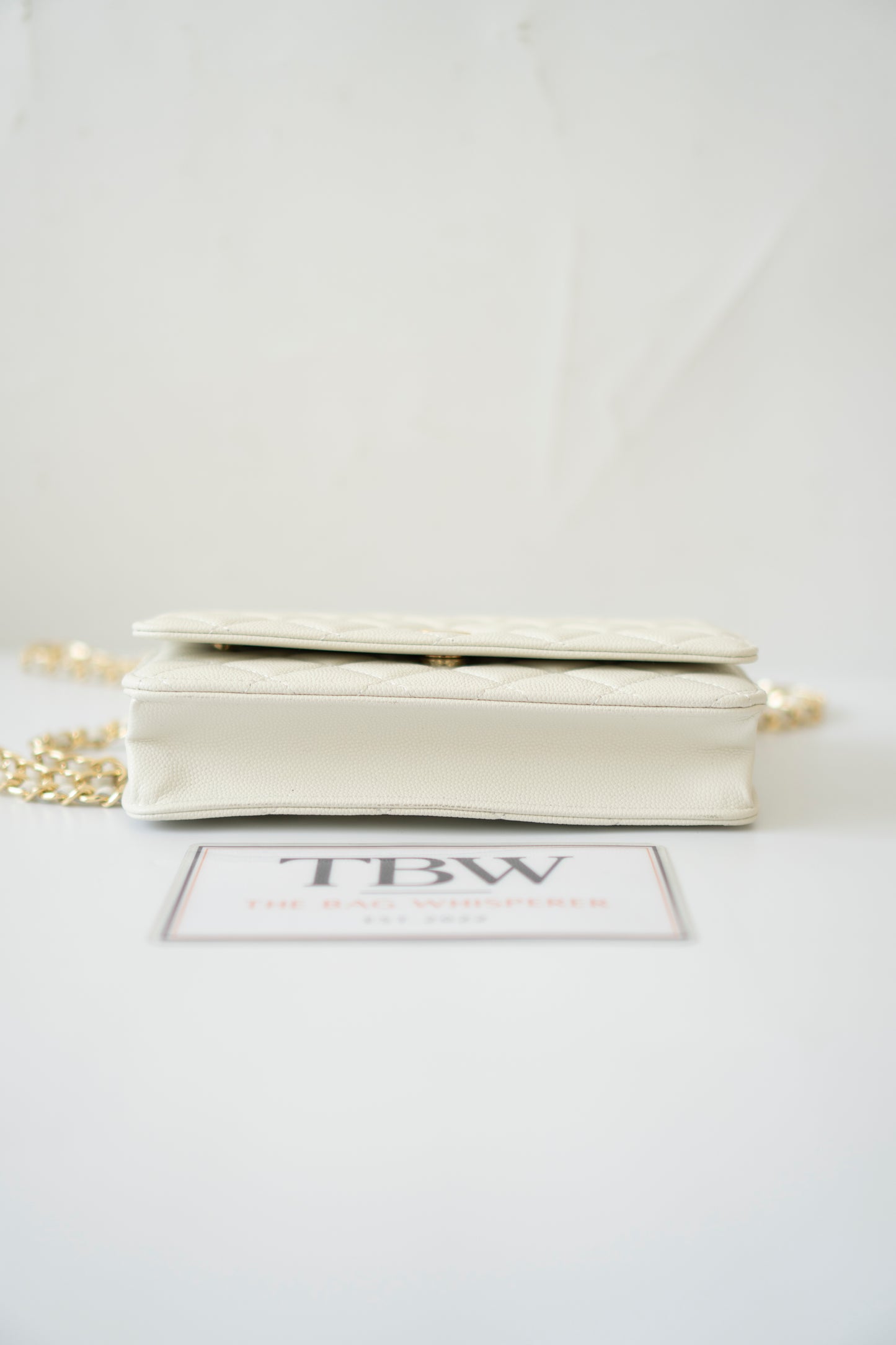 Classic WOC – White Caviar with Light Gold Hardware
