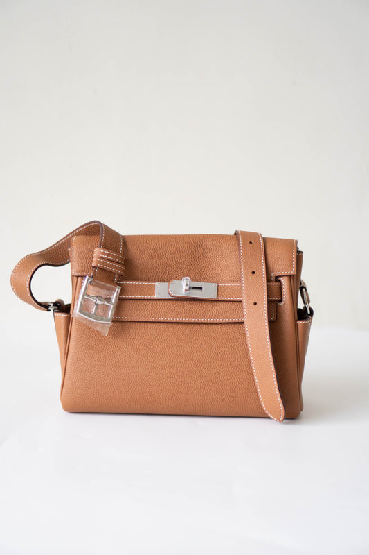 KL Messenger PM – Gold Clemence Leather with Palladium Hardware