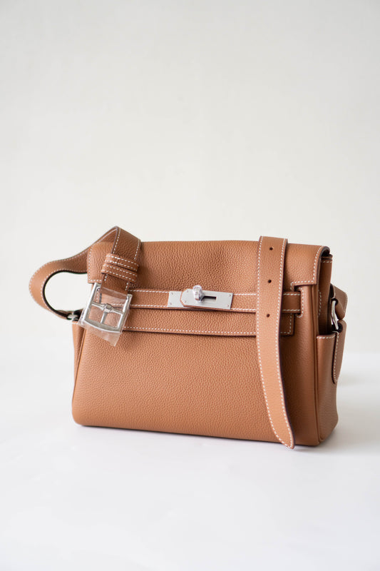 KL Messenger PM – Gold Clemence Leather with Palladium Hardware