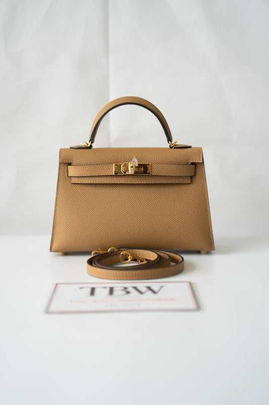 Mini KL II – Chai Epsom with Gold Hardware