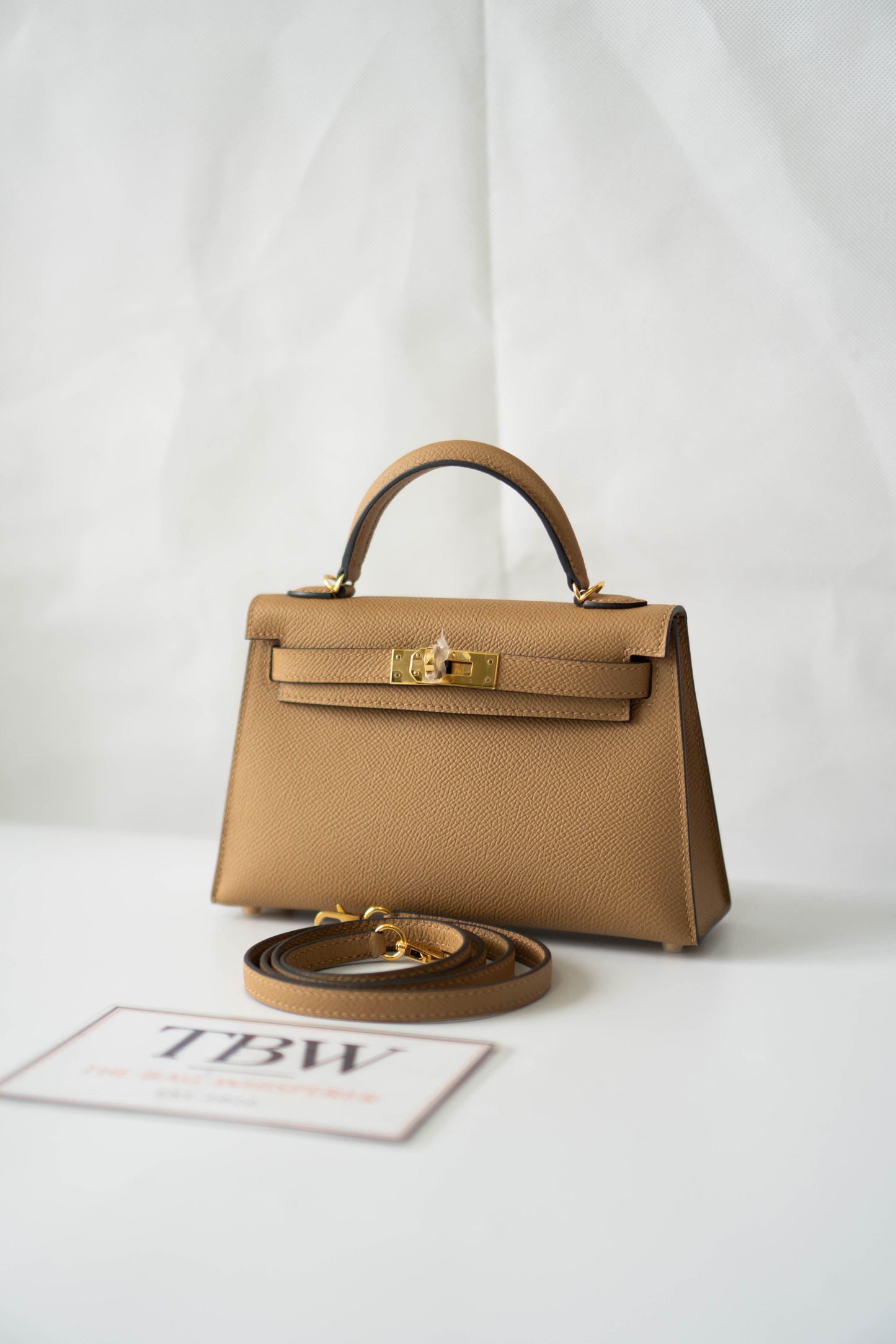 Mini KL II – Chai Epsom with Gold Hardware