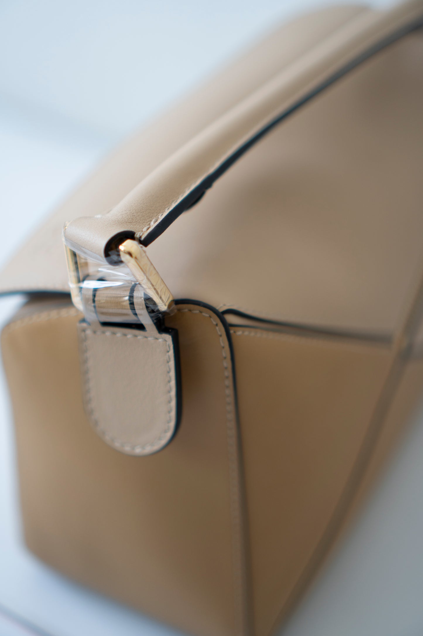 Small Puzzle Bag – Dusty Beige & Soft White