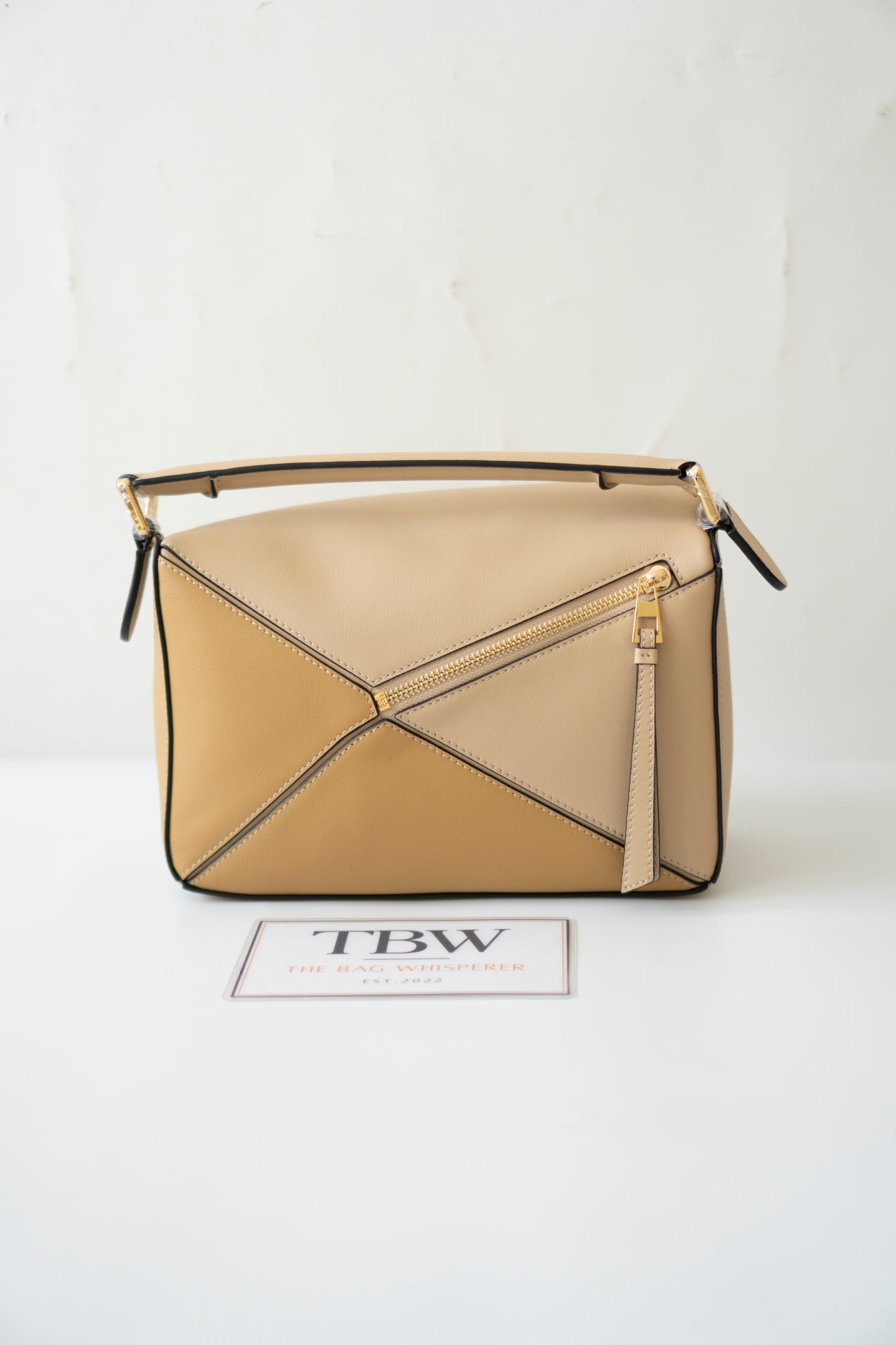 Small Puzzle Bag – Dusty Beige & Soft White