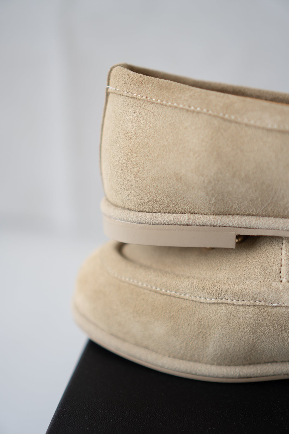 Suede Loafers – Beige Suede