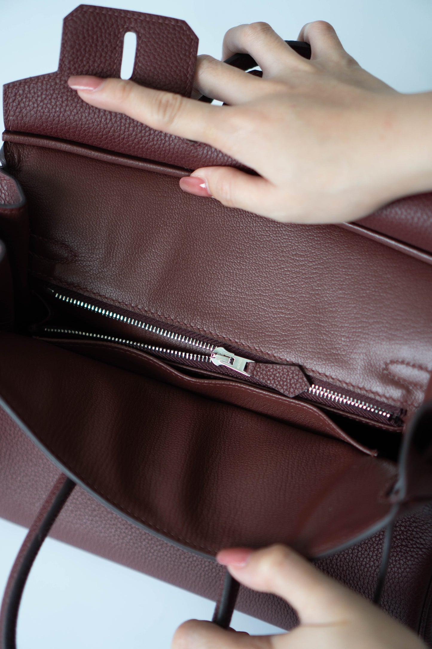 BK 25 – Rouge H Togo with Palladium Hardware
