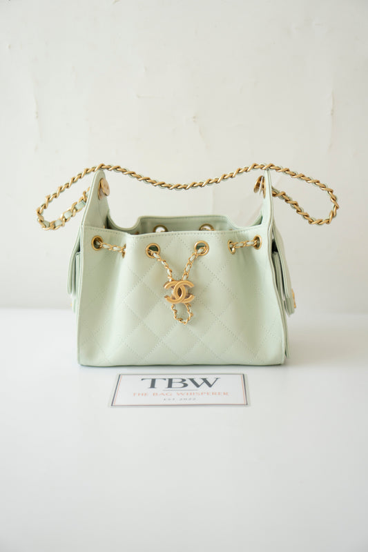 C 25 Mini Handbag – Mint Green Caviar Leather