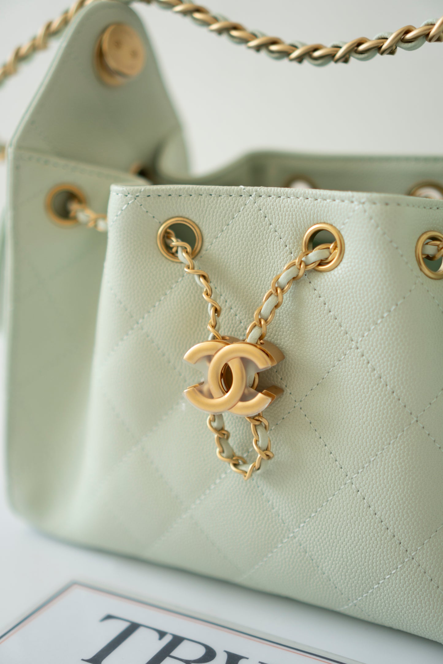 C 25 Mini Handbag – Mint Green Caviar Leather