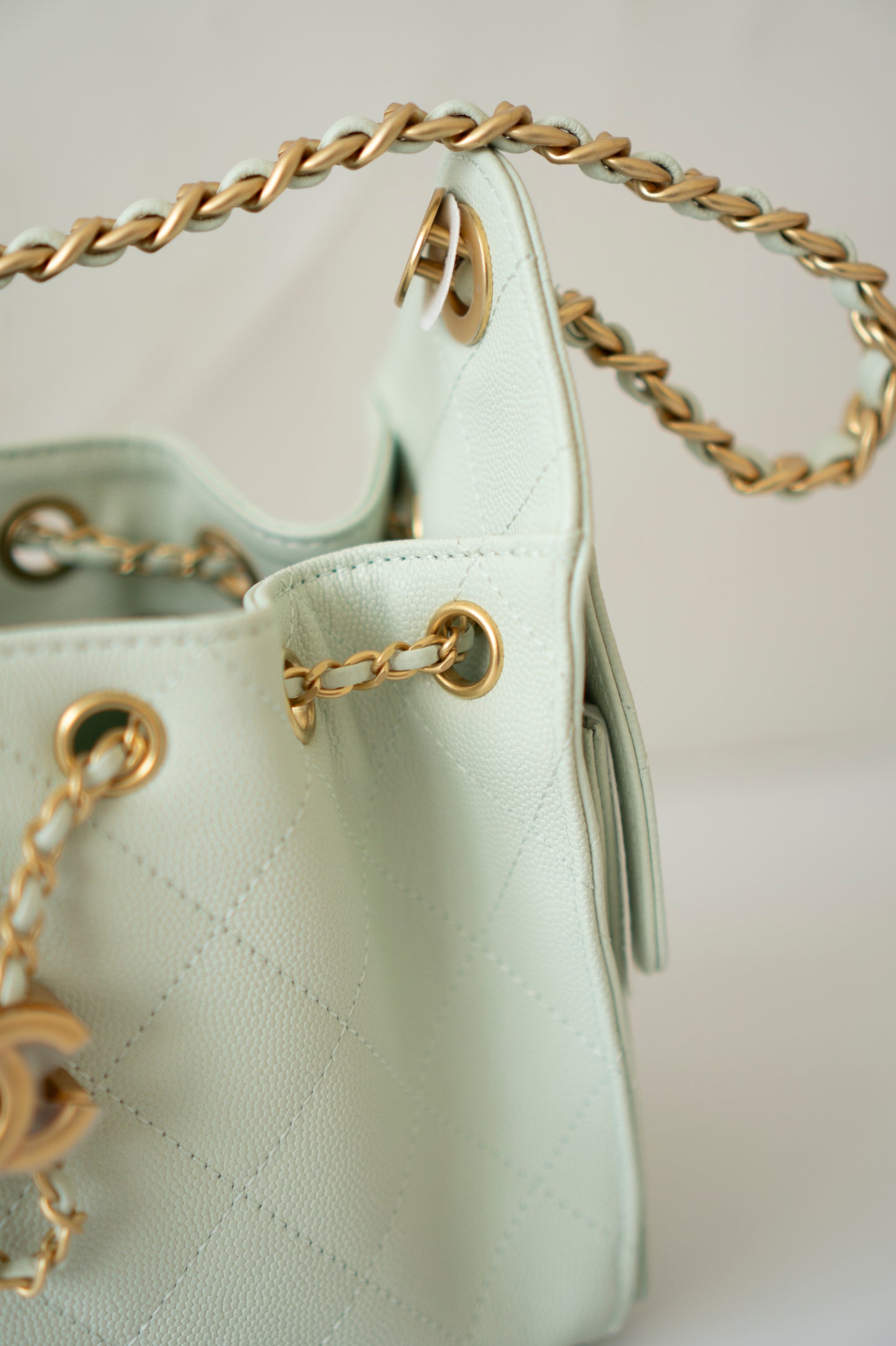 C 25 Mini Handbag – Mint Green Caviar Leather