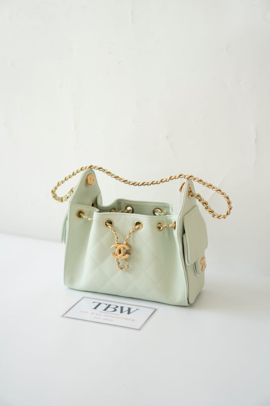 C 25 Mini Handbag – Mint Green Caviar Leather