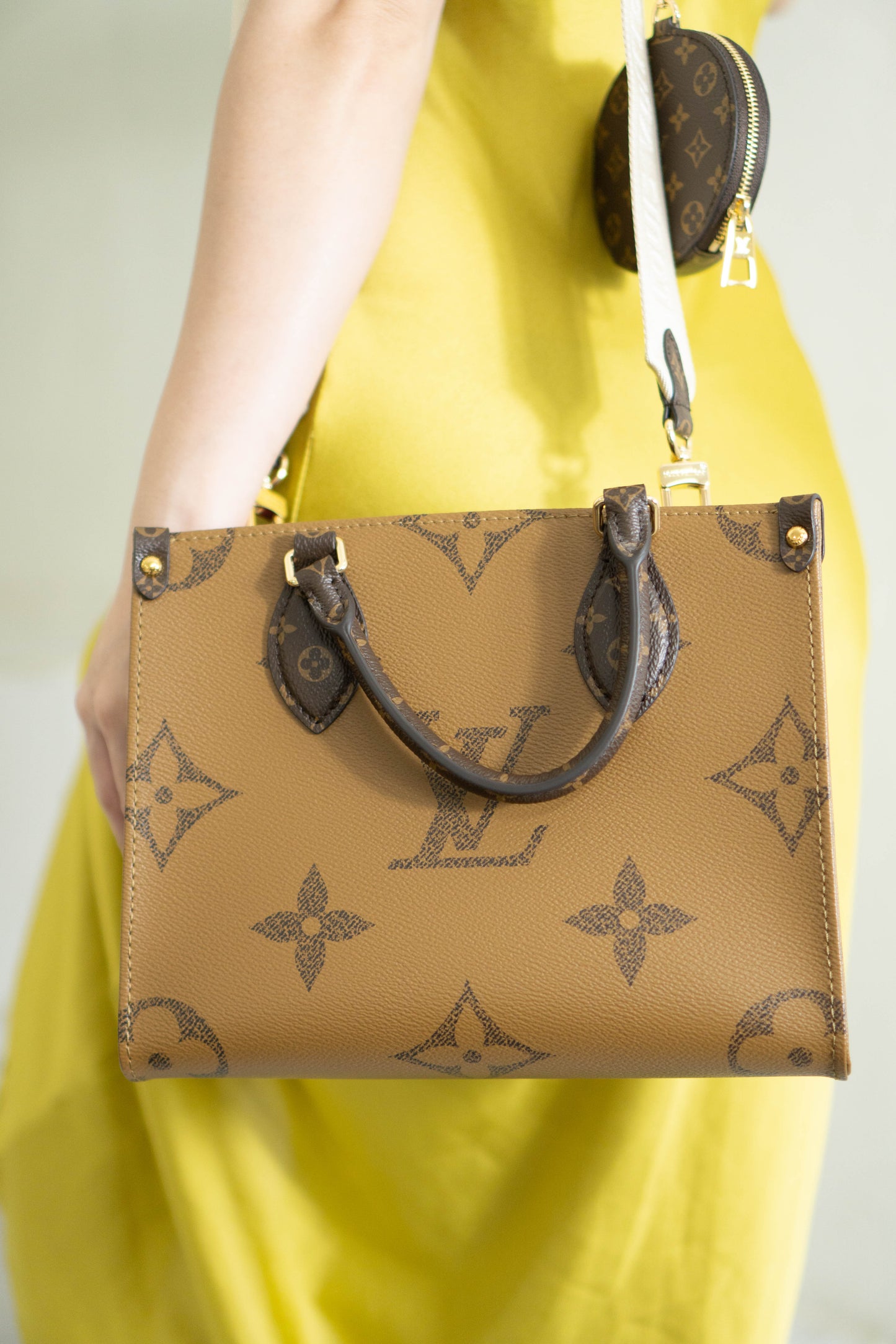 OnTheGo PM in Monogram & Reverse Monogram With Gold Hardware