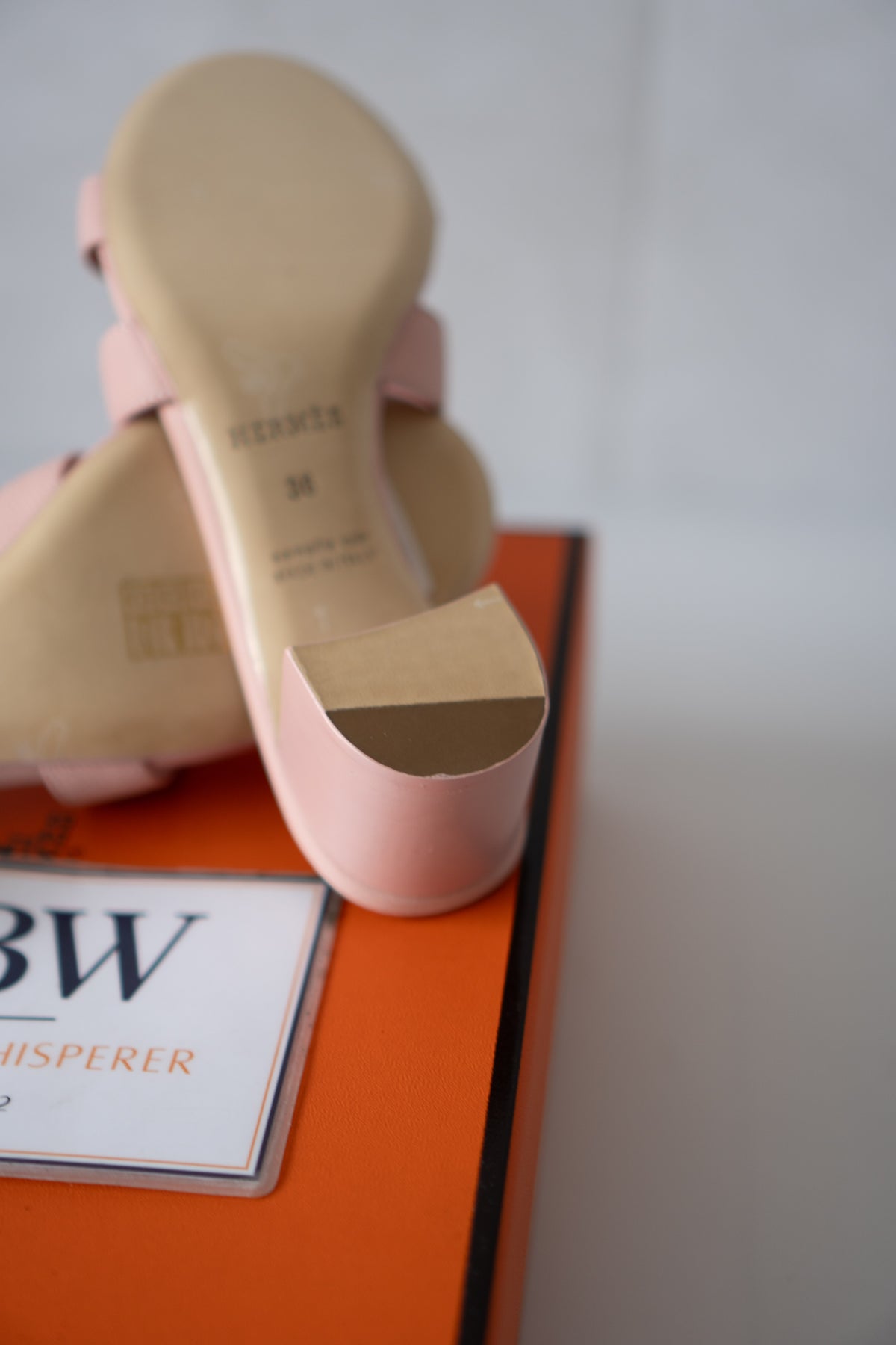 Oasis Block-Heel Slide Sandals – Rose / Soft Pink Epsom Leather