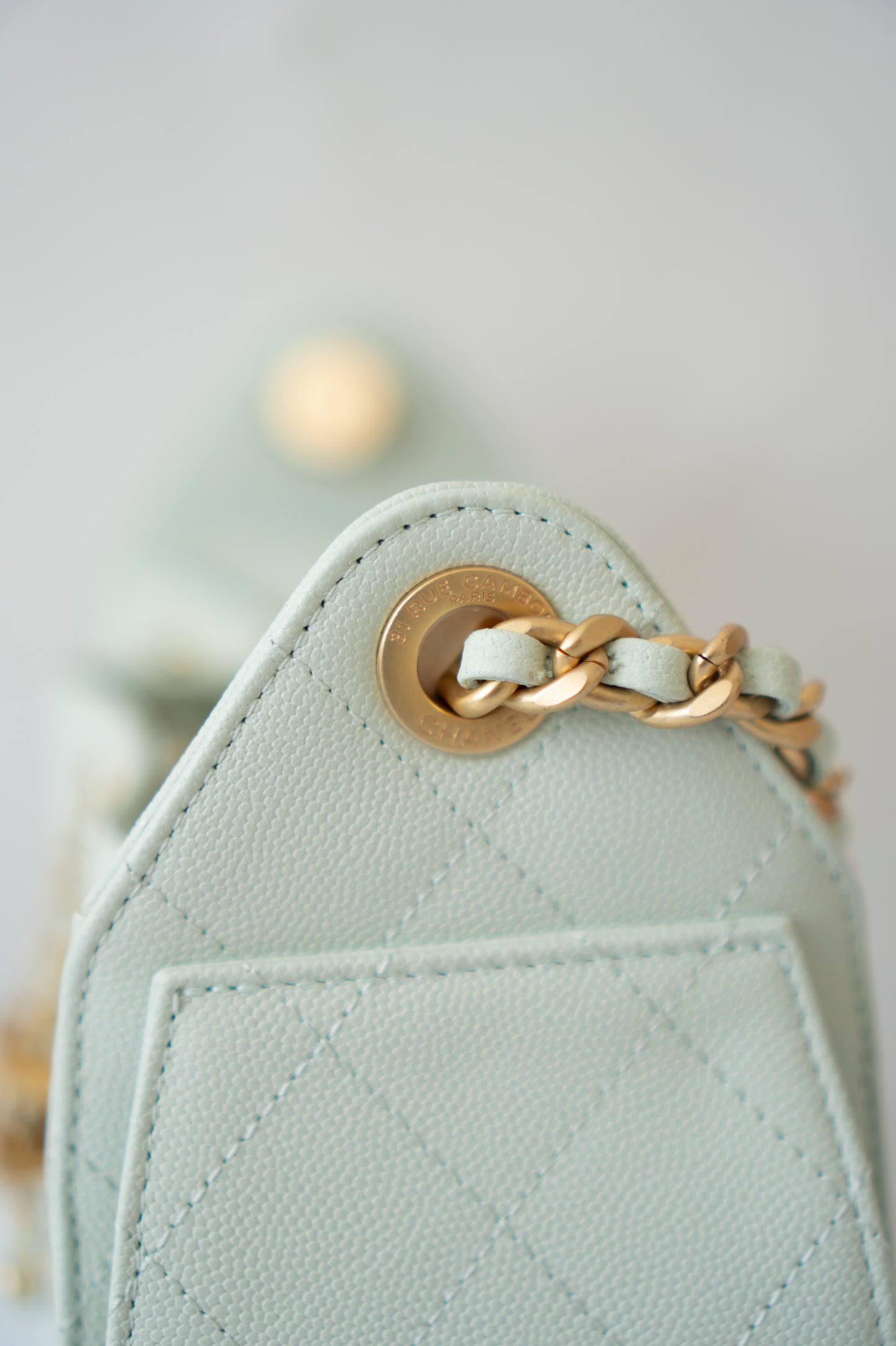 C 25 Mini Handbag – Mint Green Caviar Leather