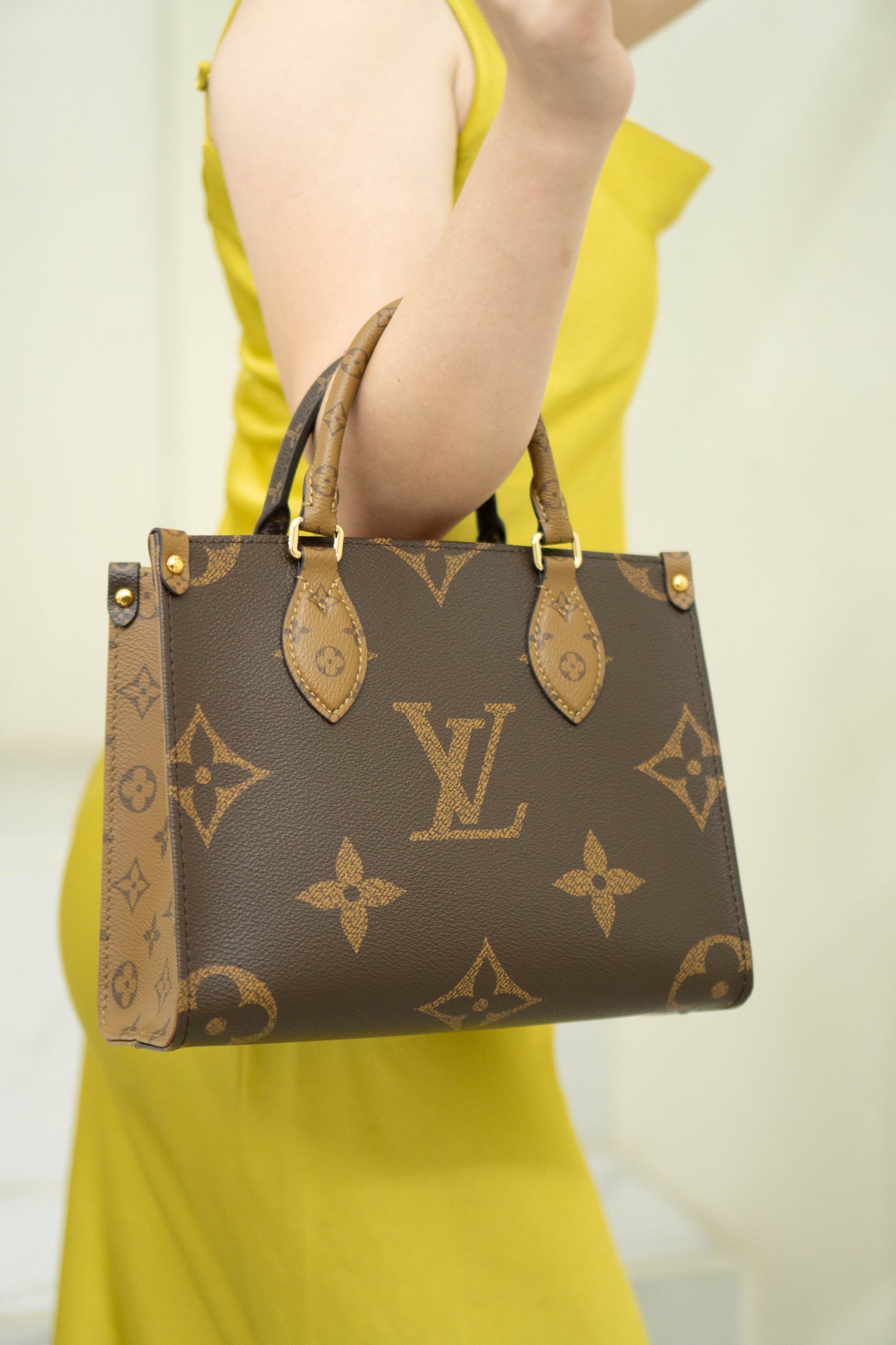 OnTheGo PM in Monogram & Reverse Monogram With Gold Hardware