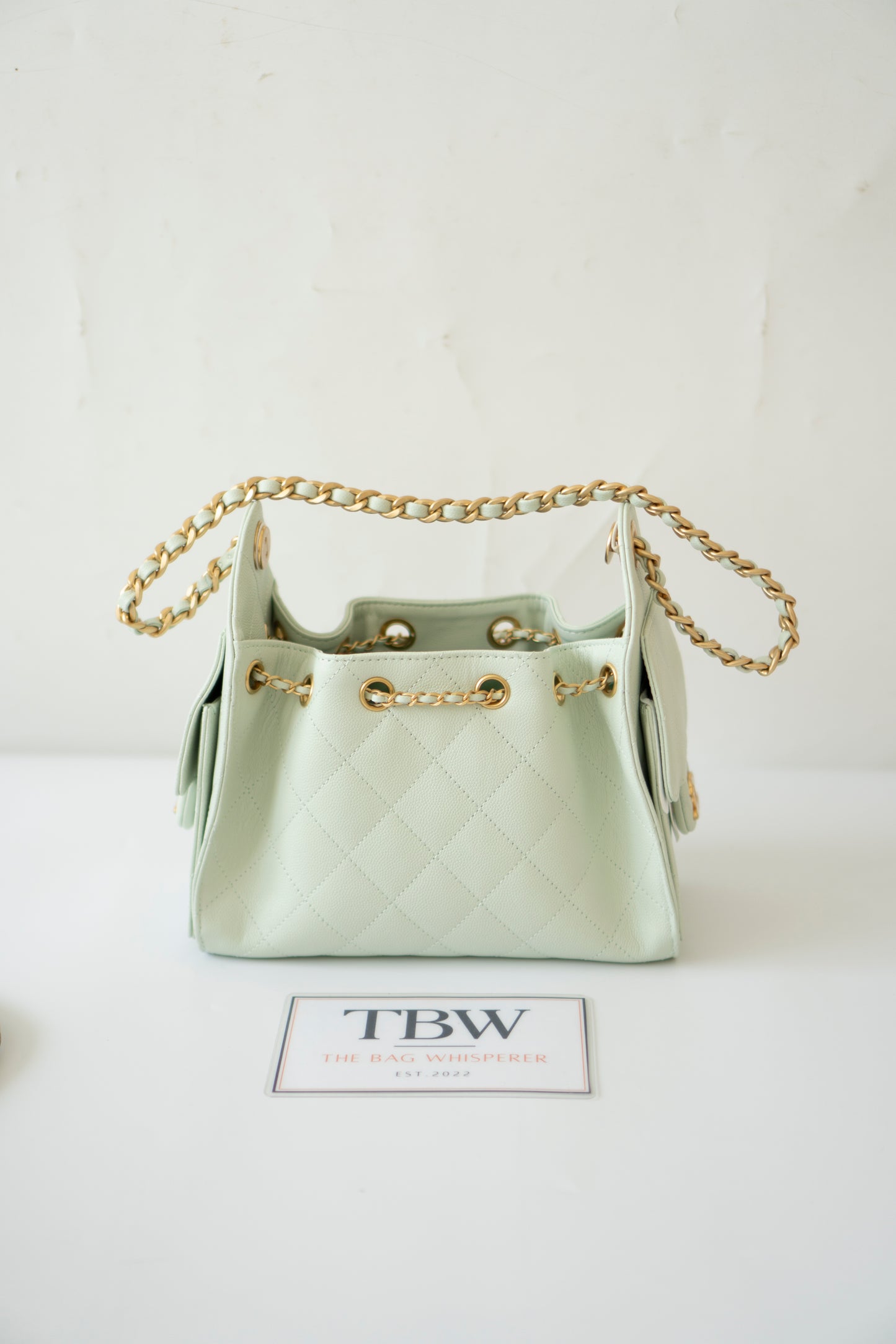 C 25 Mini Handbag – Mint Green Caviar Leather