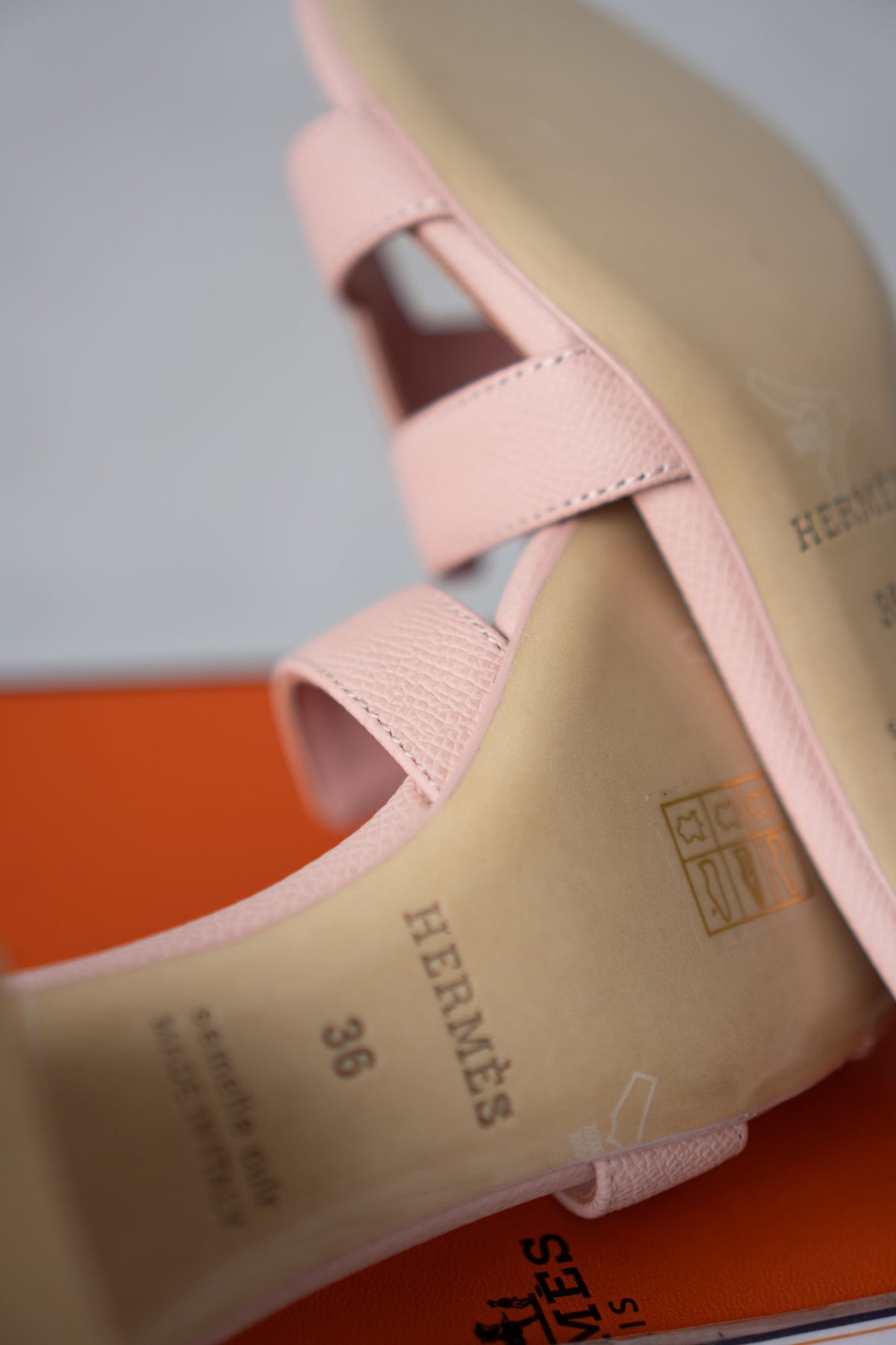 Oasis Block-Heel Slide Sandals – Rose / Soft Pink Epsom Leather