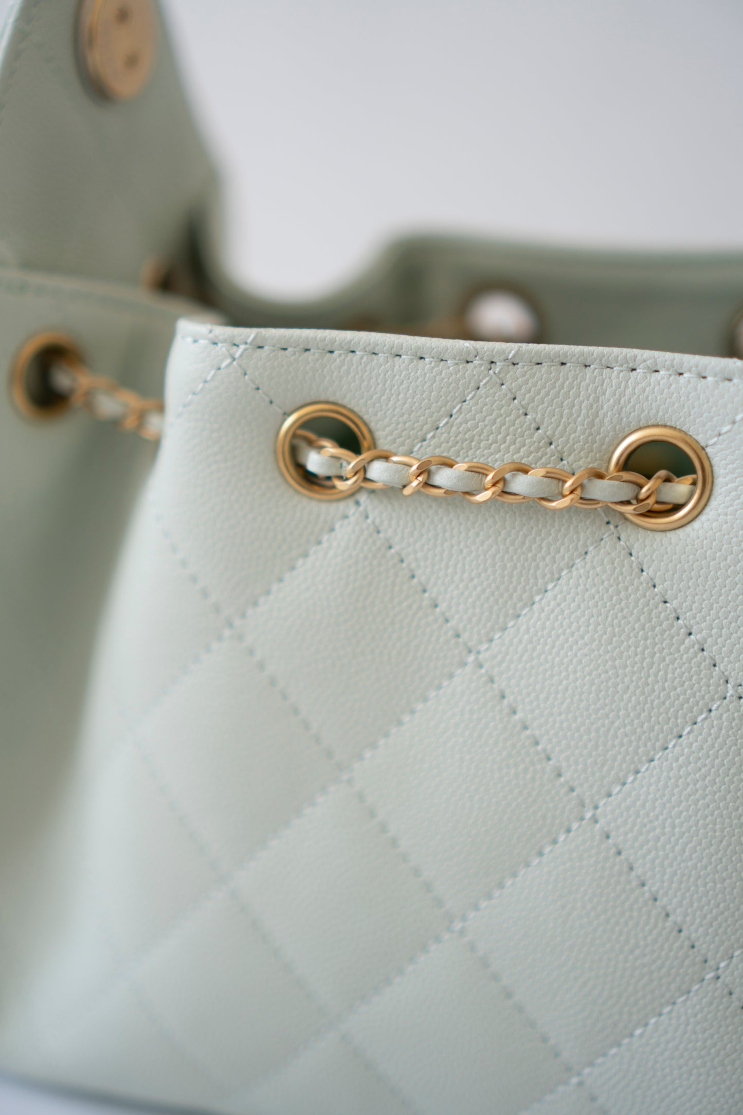 C 25 Mini Handbag – Mint Green Caviar Leather