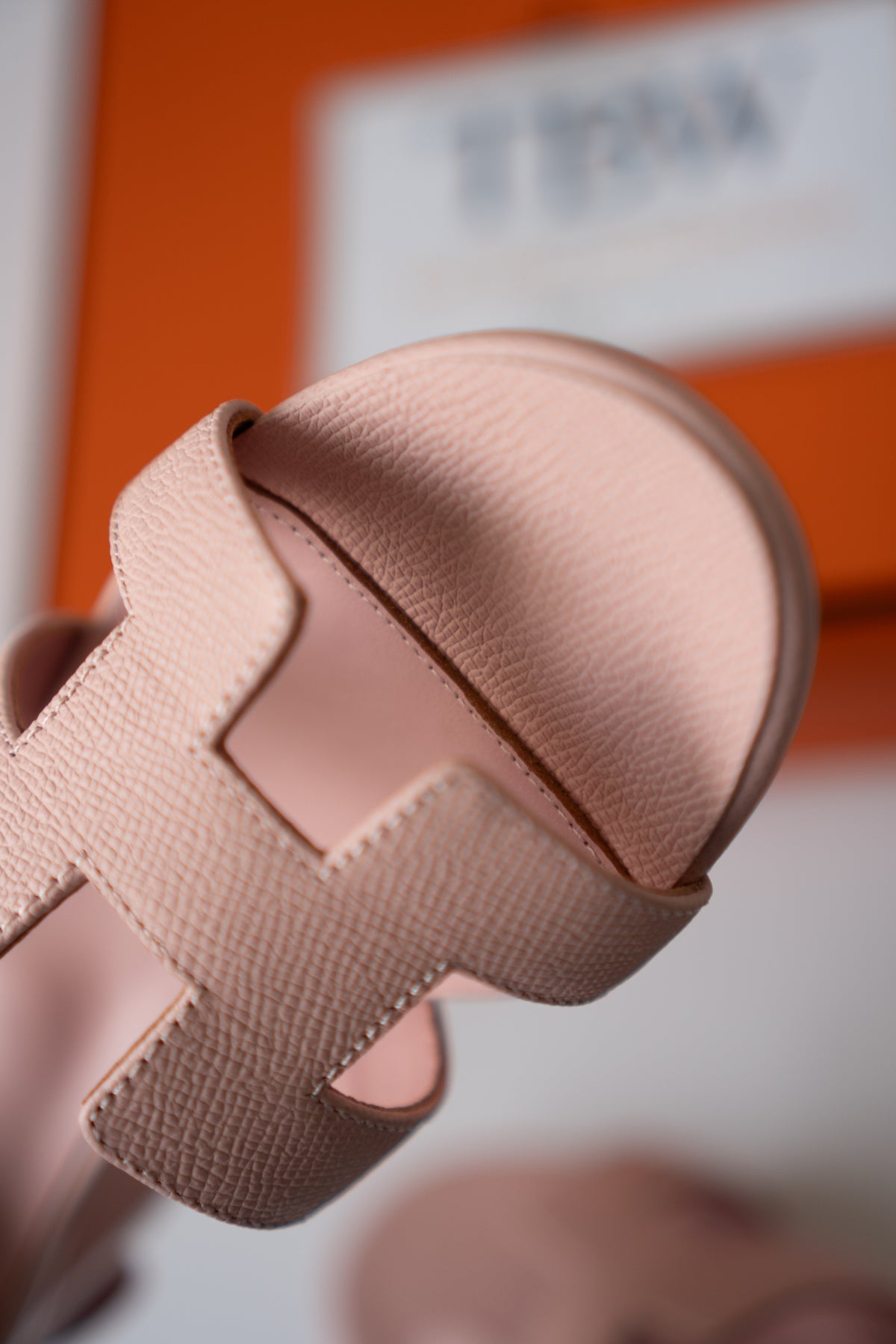 Oasis Block-Heel Slide Sandals – Rose / Soft Pink Epsom Leather