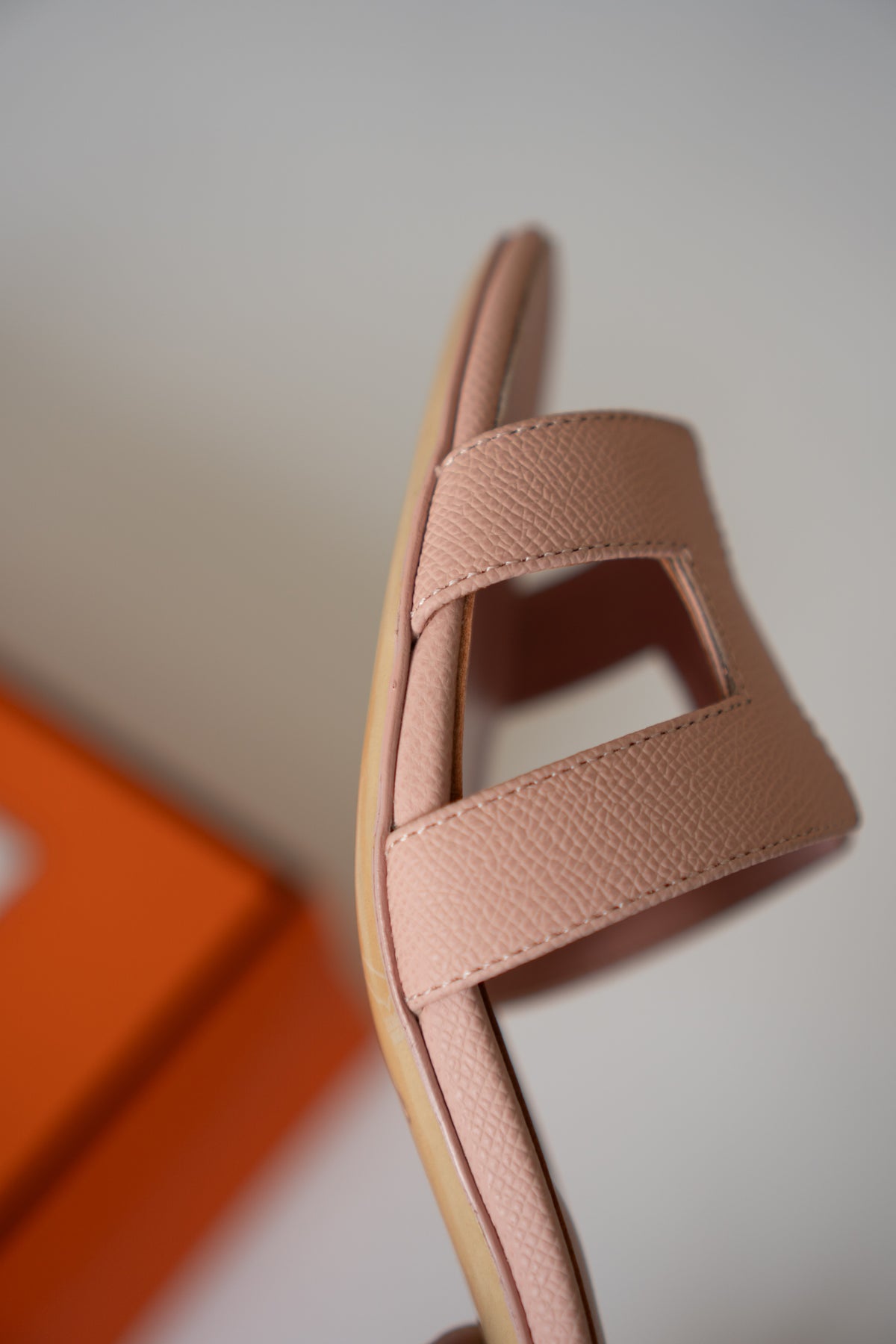Oasis Block-Heel Slide Sandals – Rose / Soft Pink Epsom Leather