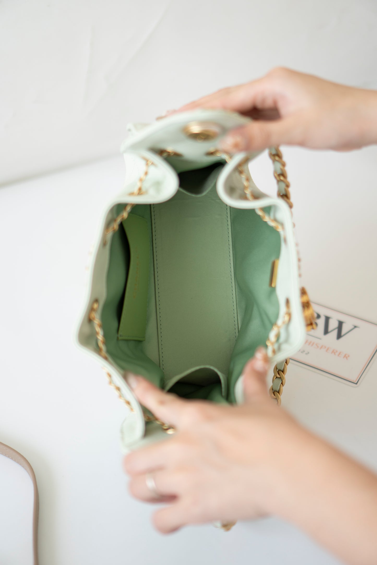 C 25 Mini Handbag – Mint Green Caviar Leather