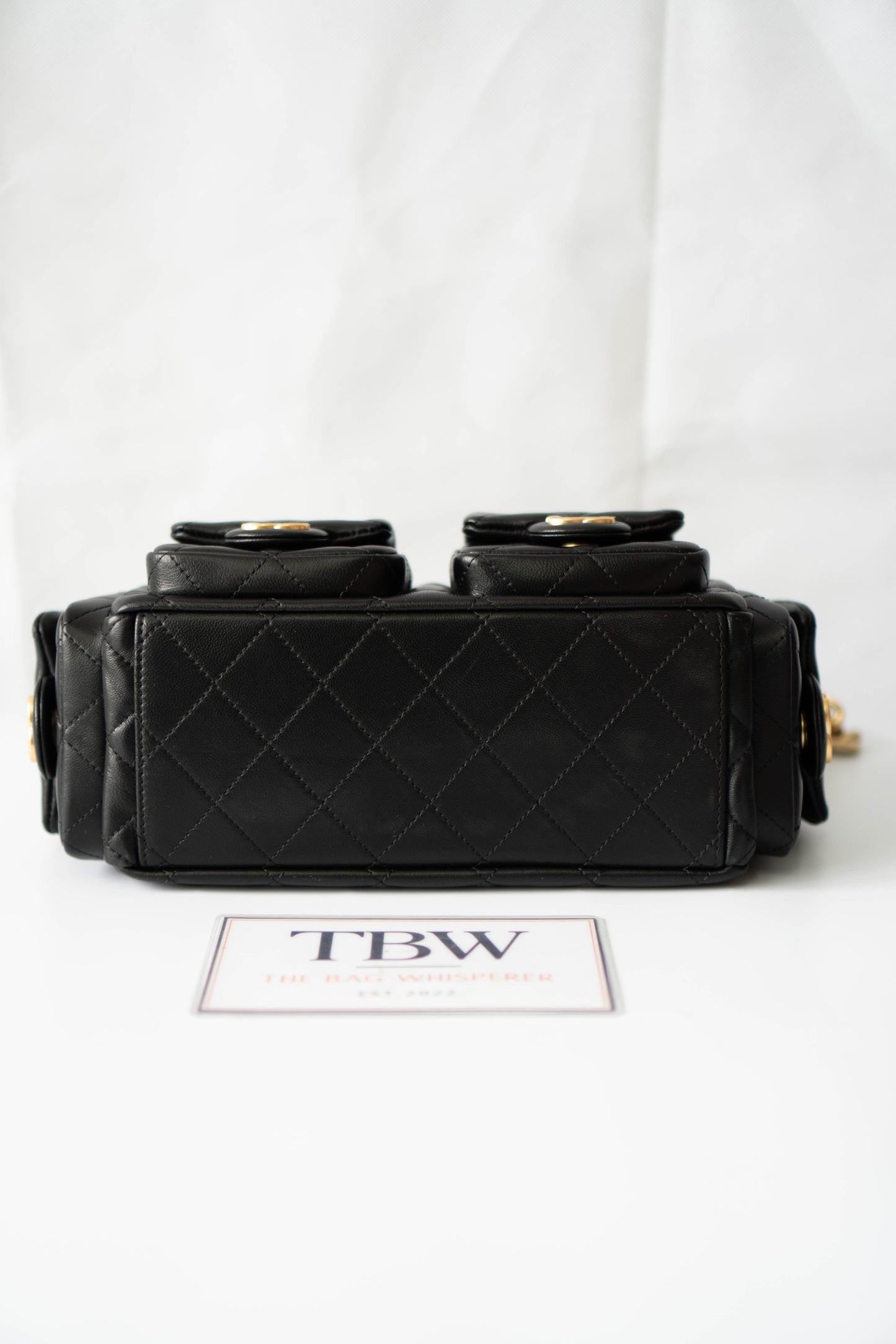 Trendy Pockets Hobo Bag – Black Lambskin (25C Cruise Collection)
