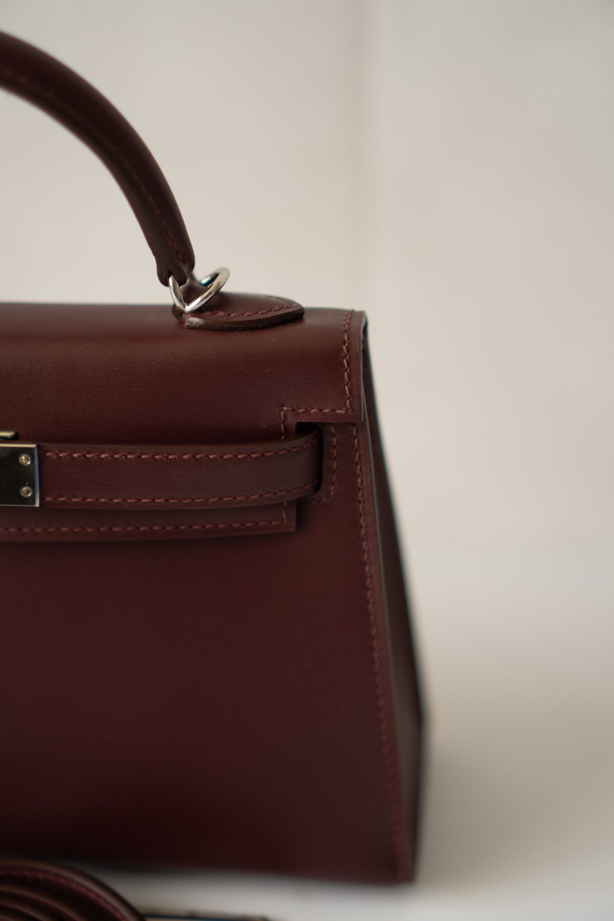 Mini KL II – Bordeaux Box Calf with Palladium Hardware