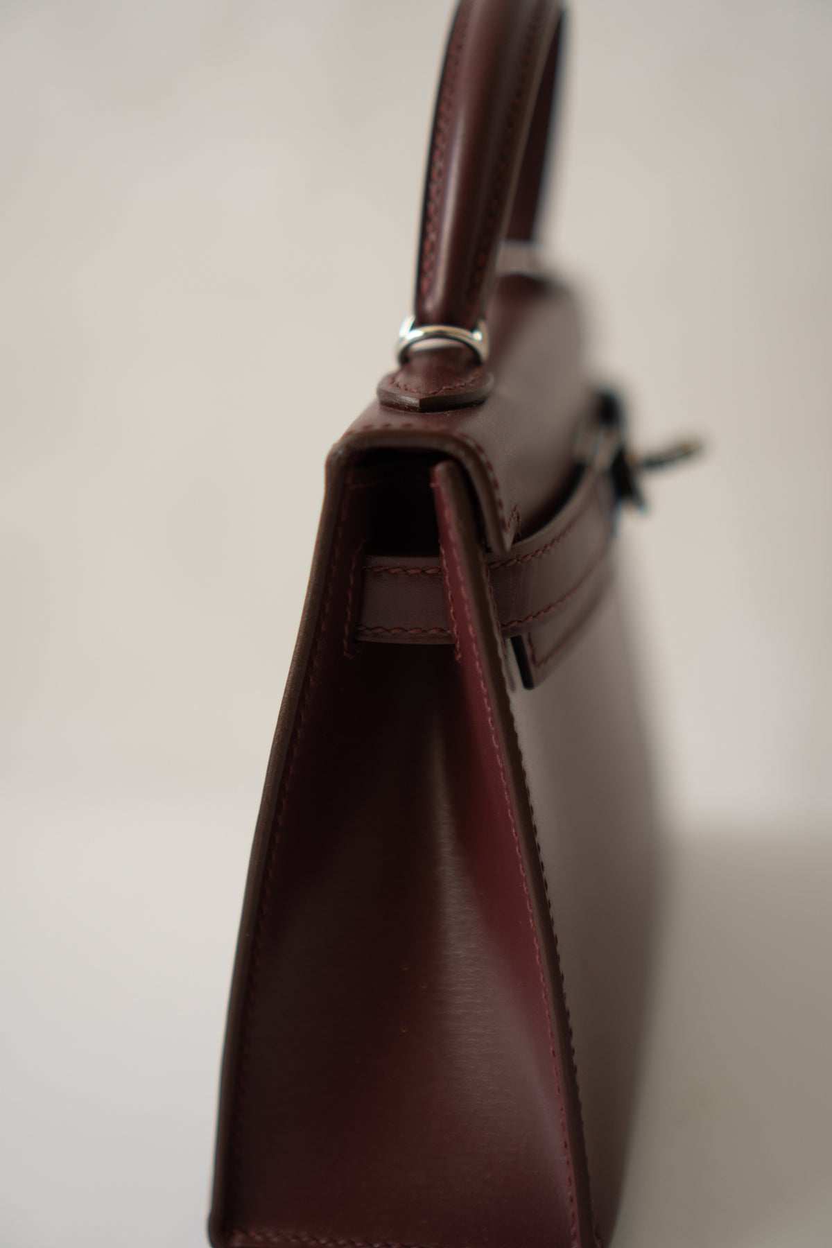 Mini KL II – Bordeaux Box Calf with Palladium Hardware