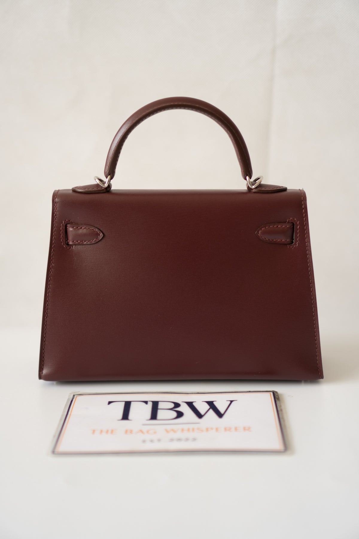 Mini KL II – Bordeaux Box Calf with Palladium Hardware