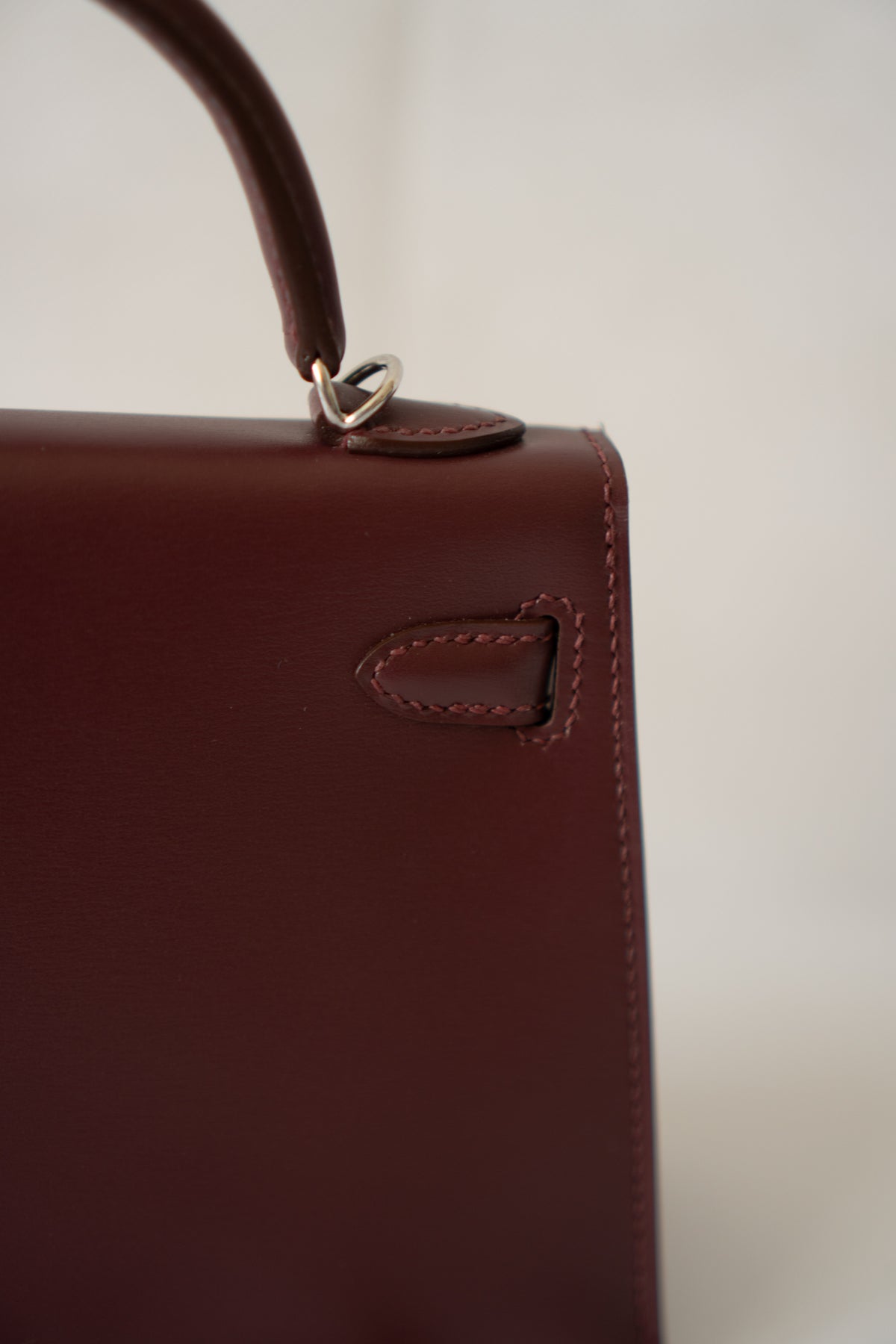Mini KL II – Bordeaux Box Calf with Palladium Hardware